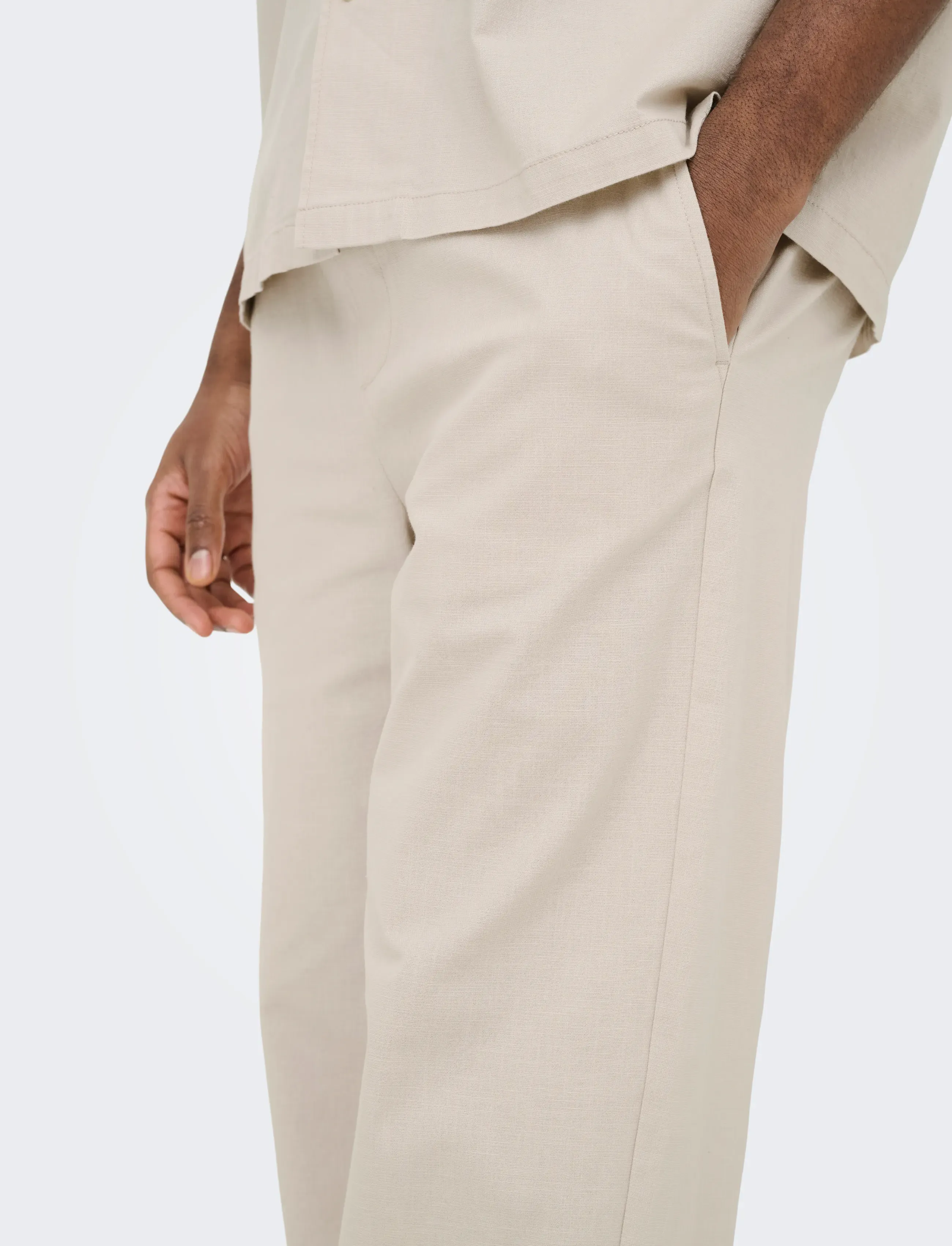 ONLY & SONS Onsreid Linus Tapered 0571 Slub Pant casual byxor herr – bild 6