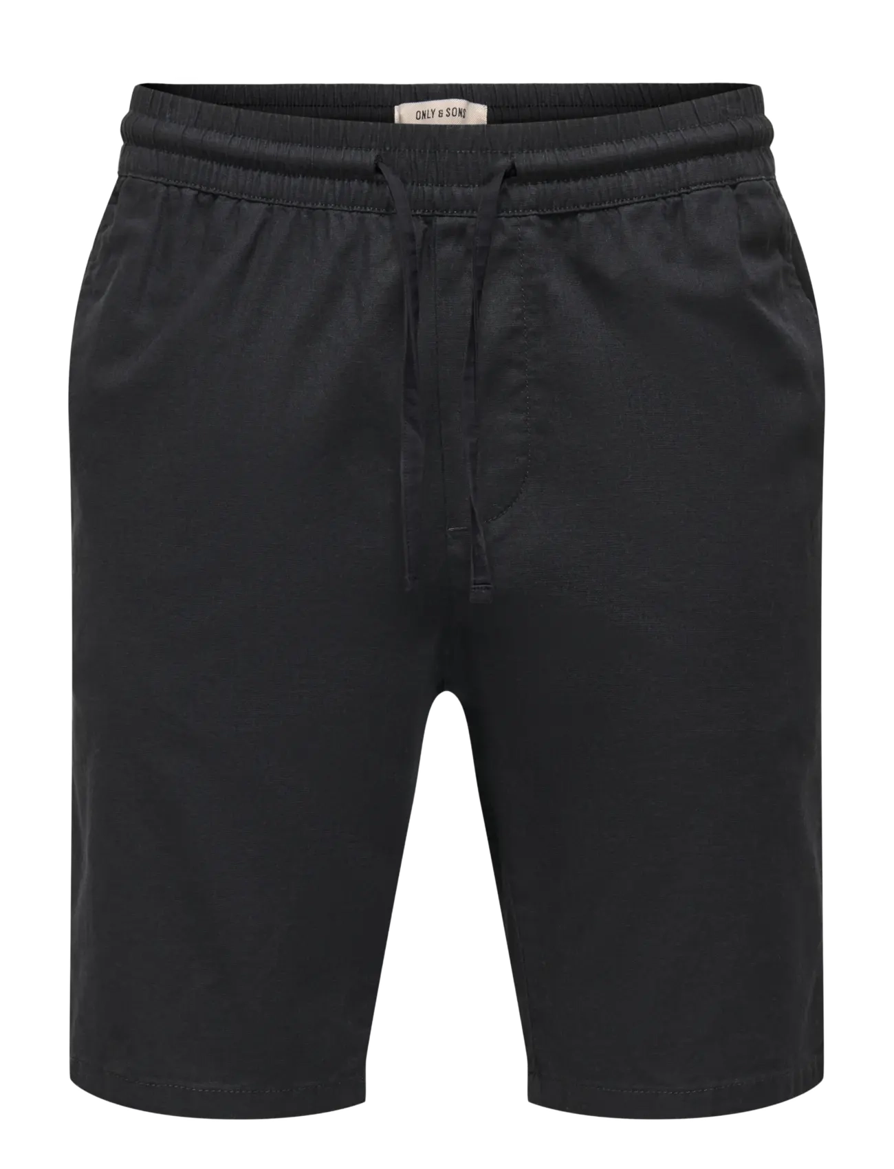ONLY & SONS ONSREID SLIM 0571 SLUB SHORTS VD - Casual shorts - BLACK / black