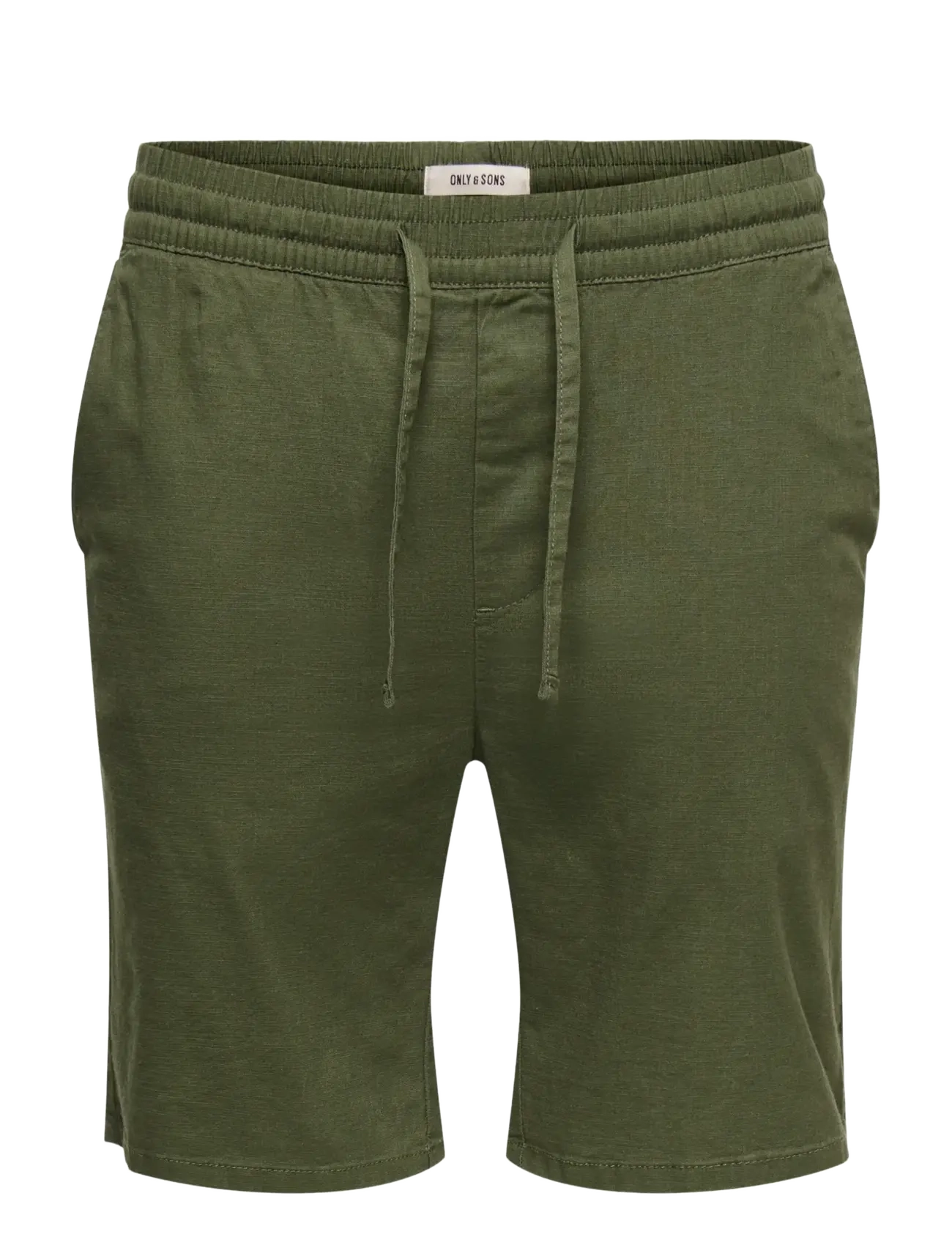 ONLY & SONS ONSREID SLIM 0571 SLUB SHORTS VD - Casual shorts - OLIVE NIGHT / khaki/green