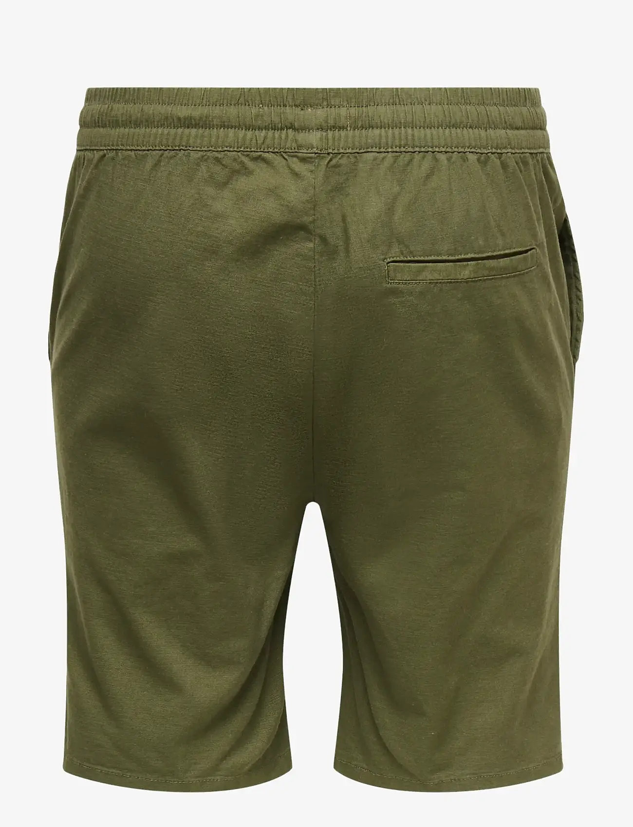 ONLY & SONS - ONSREID SLIM 0571 SLUB SHORTS VD - casual shorts - olive night - 2