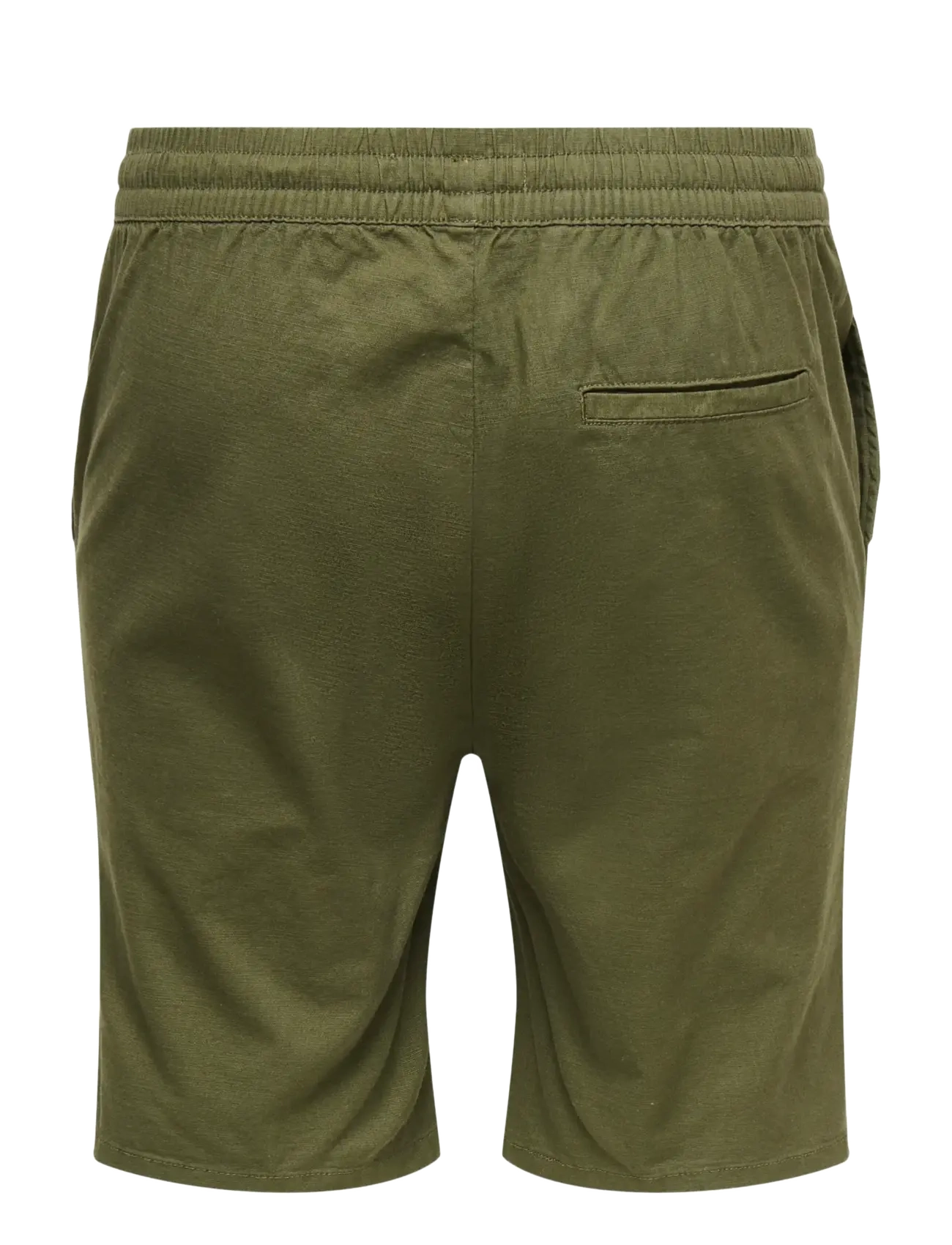 ONLY & SONS - ONSREID SLIM 0571 SLUB SHORTS VD - casual shorts - olive night - 2