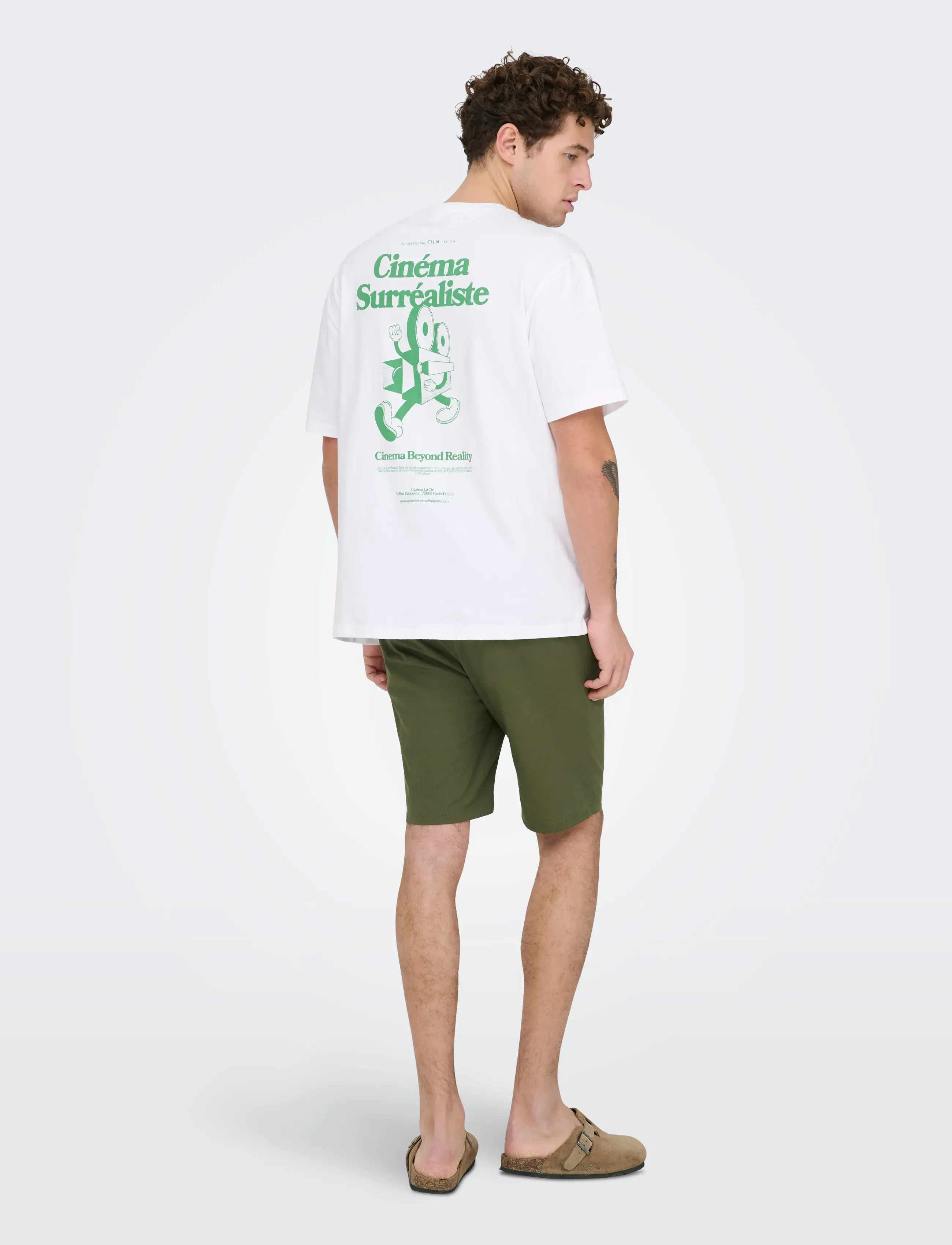 ONLY & SONS - ONSREID SLIM 0571 SLUB SHORTS VD - casual shorts - olive night - 3