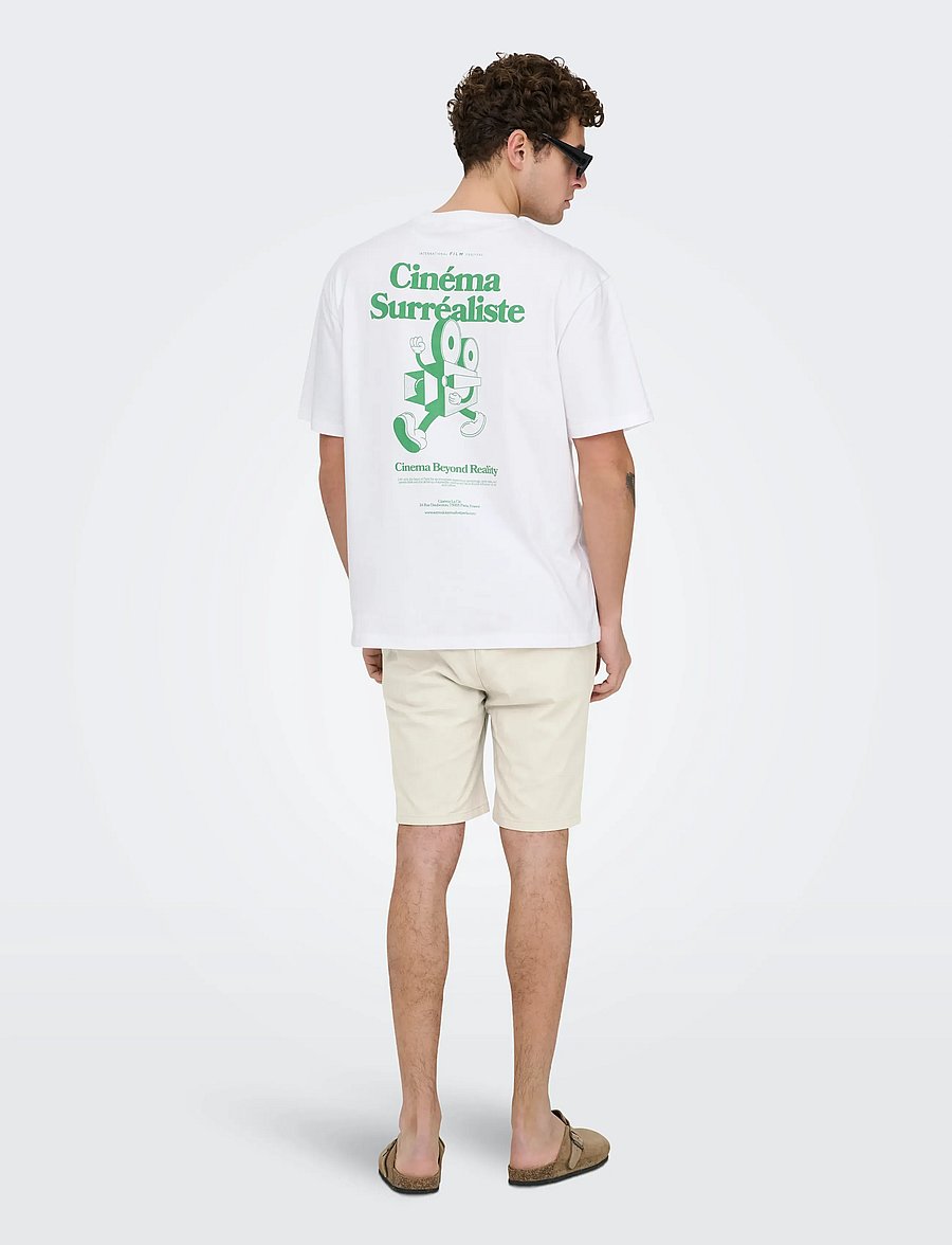 ONLY & SONS - ONSREID SLIM 0571 SLUB SHORTS VD - casual shorts - silver lining - 3