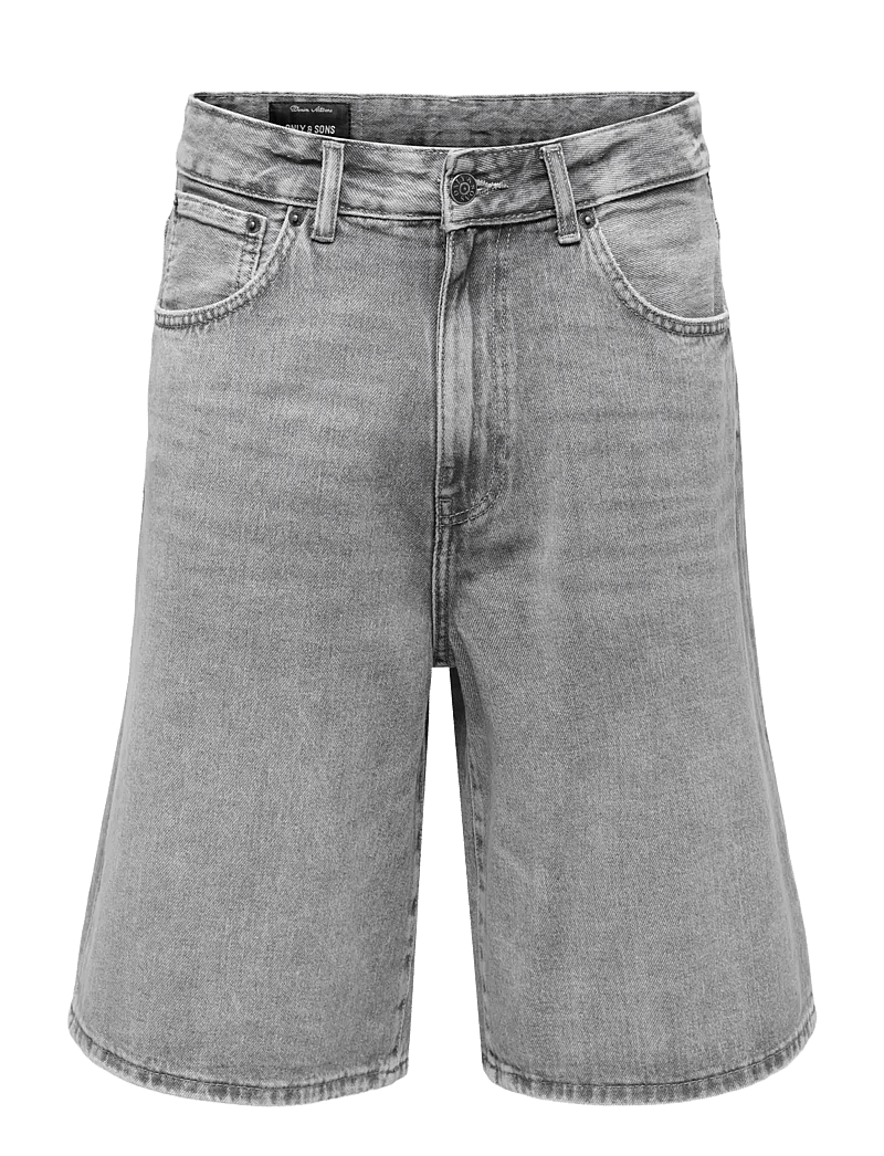 ONLY & SONS - ONSCARL BAL MG 6369 TAI DNM SHORTS NOOS - jeans shorts - medium grey denim - 0