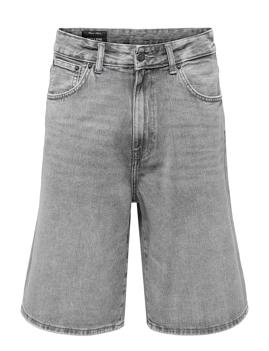 ONLY & SONS - ONSCARL BAL MG 6369 TAI DNM SHORTS NOOS - short en jean - medium grey denim - 1