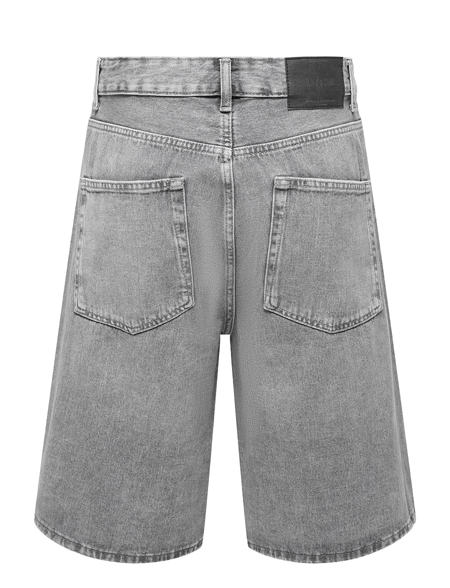 ONLY & SONS - ONSCARL BAL MG 6369 TAI DNM SHORTS NOOS - short en jean - medium grey denim - 2