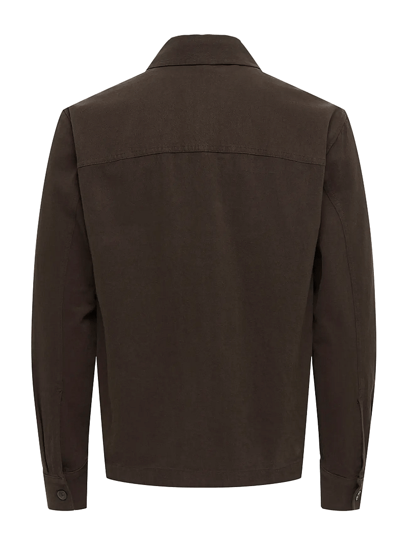 ONLY & SONS - ONSCOLT REG L/S 0570 SHIRT NOOS - kollektioner - coffee bean - 2