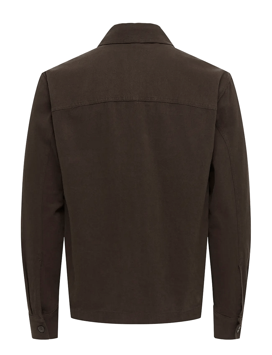 ONLY & SONS - ONSCOLT REG L/S 0570 SHIRT NOOS - kollektioner - coffee bean - 2