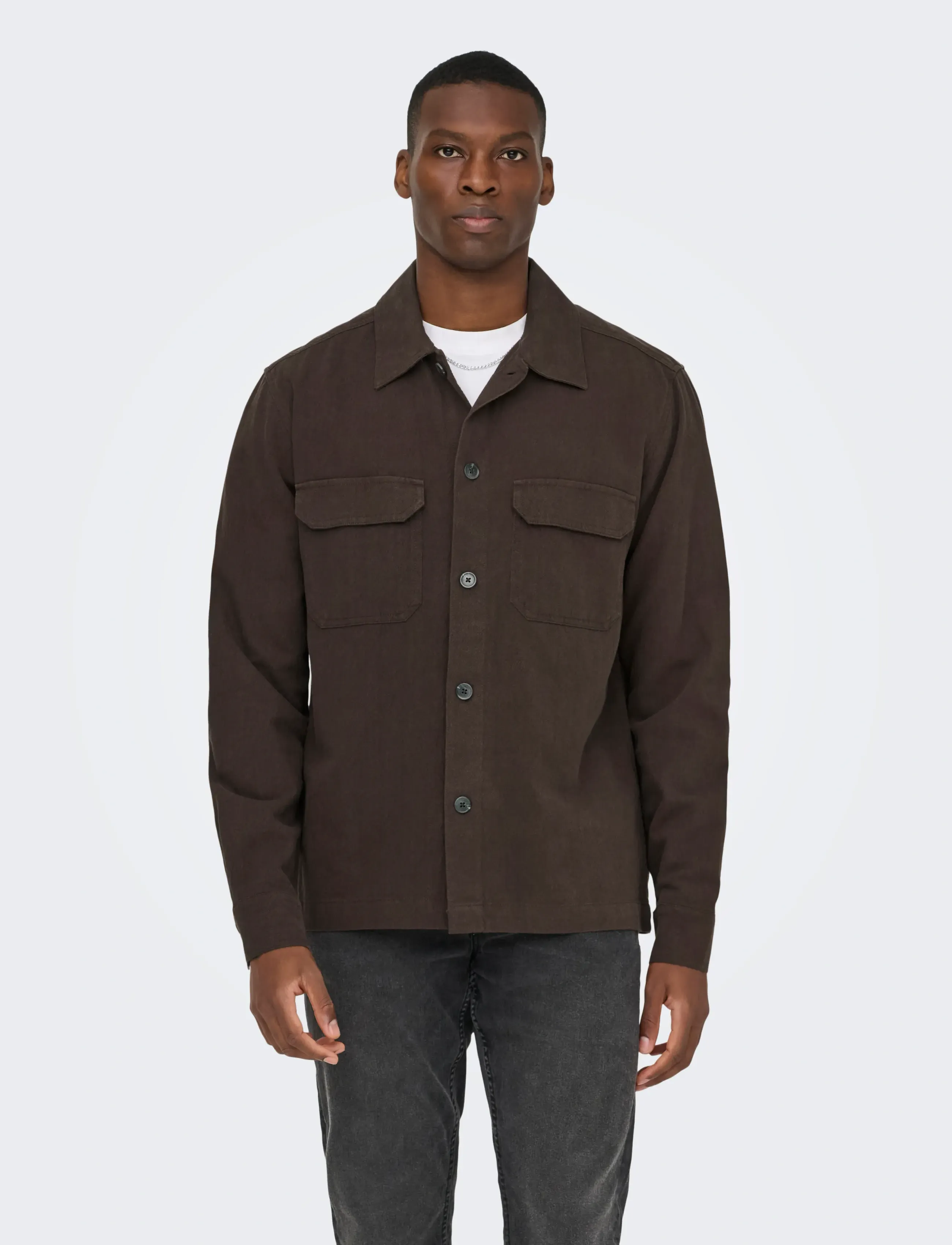 ONLY & SONS - ONSCOLT REG L/S 0570 SHIRT NOOS - kollektioner - coffee bean - 5