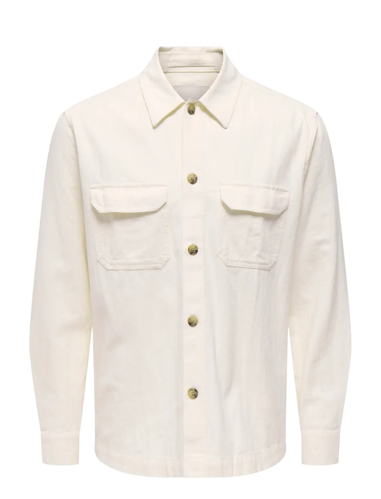 ONLY & SONS Onscolt Reg L/S 0570 Shirt Noos Cream - S - Herren
