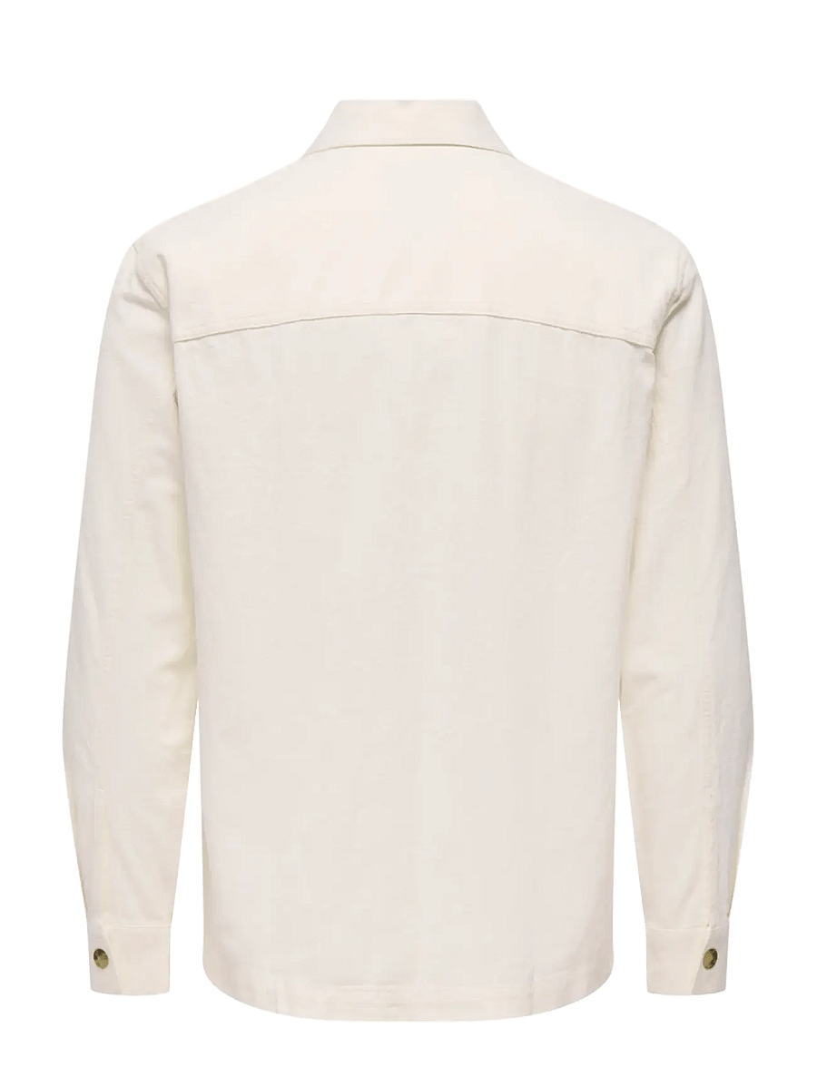 ONLY & SONS - ONSCOLT REG L/S 0570 SHIRT NOOS - nos éditoriaux - gardenia - 2