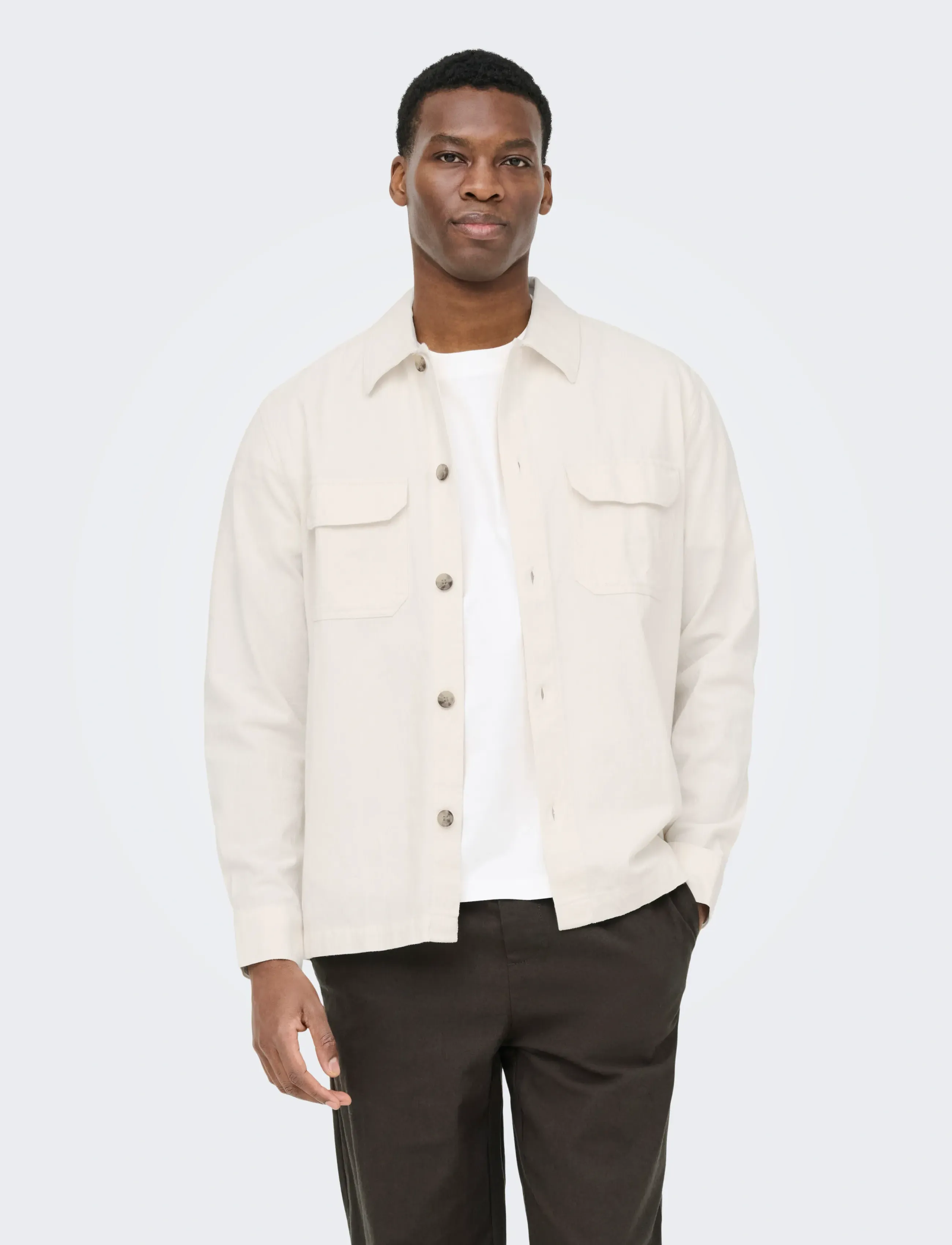 ONLY & SONS ONSCOLT REG L/S 0570 SHIRT NOOS - Kollektionen - GARDENIA / cream