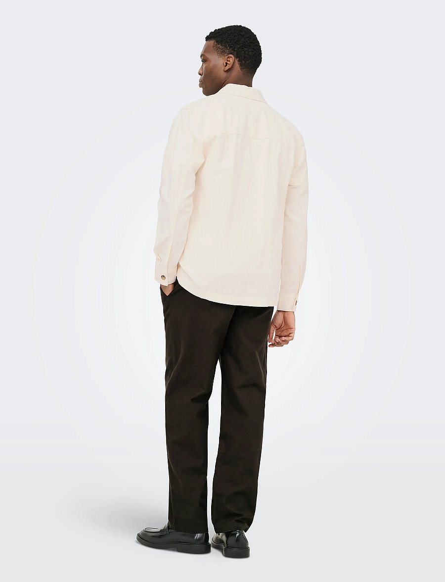 ONLY & SONS - ONSCOLT REG L/S 0570 SHIRT NOOS - nos éditoriaux - gardenia - 3