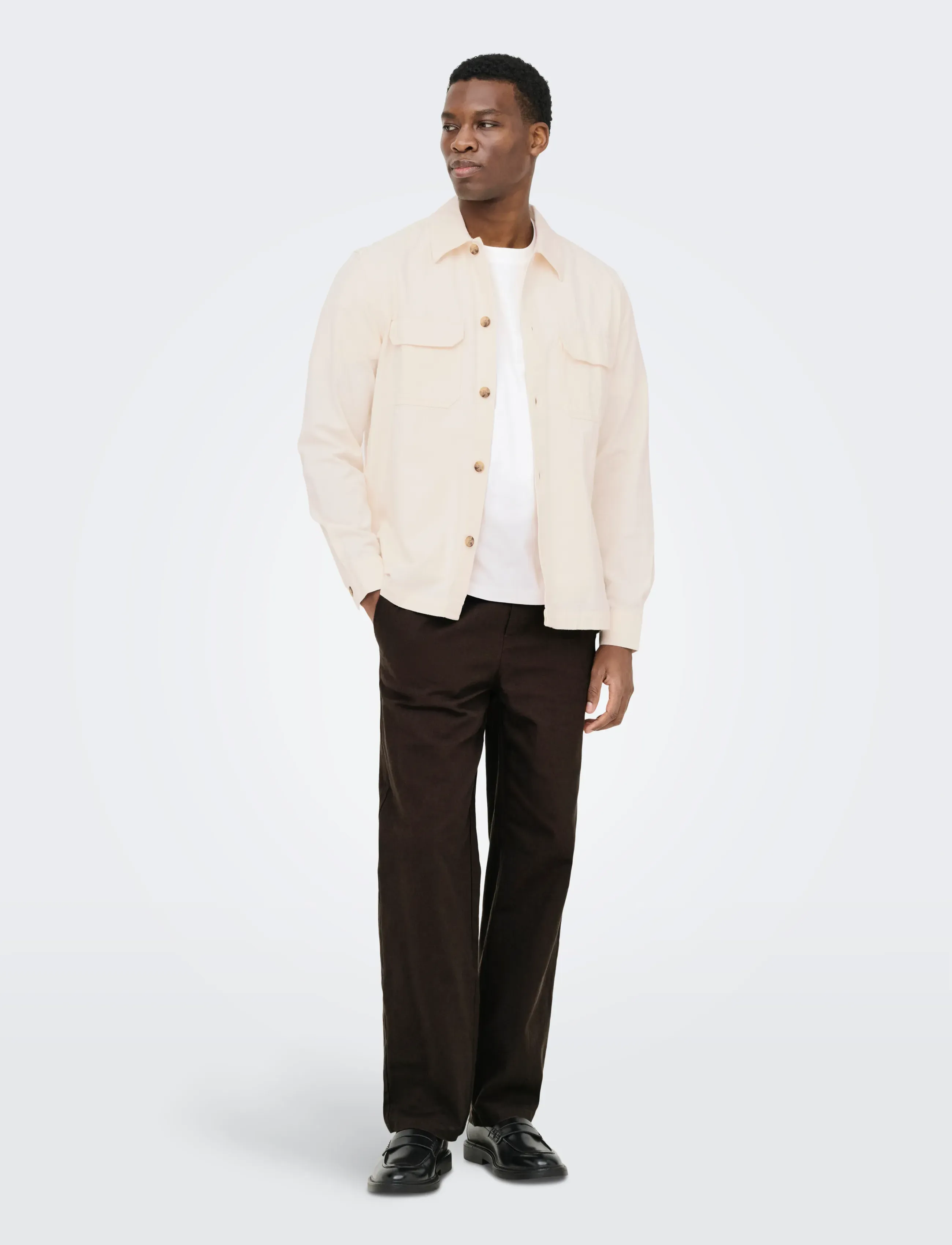 ONLY & SONS - ONSCOLT REG L/S 0570 SHIRT NOOS - nos éditoriaux - gardenia - 4