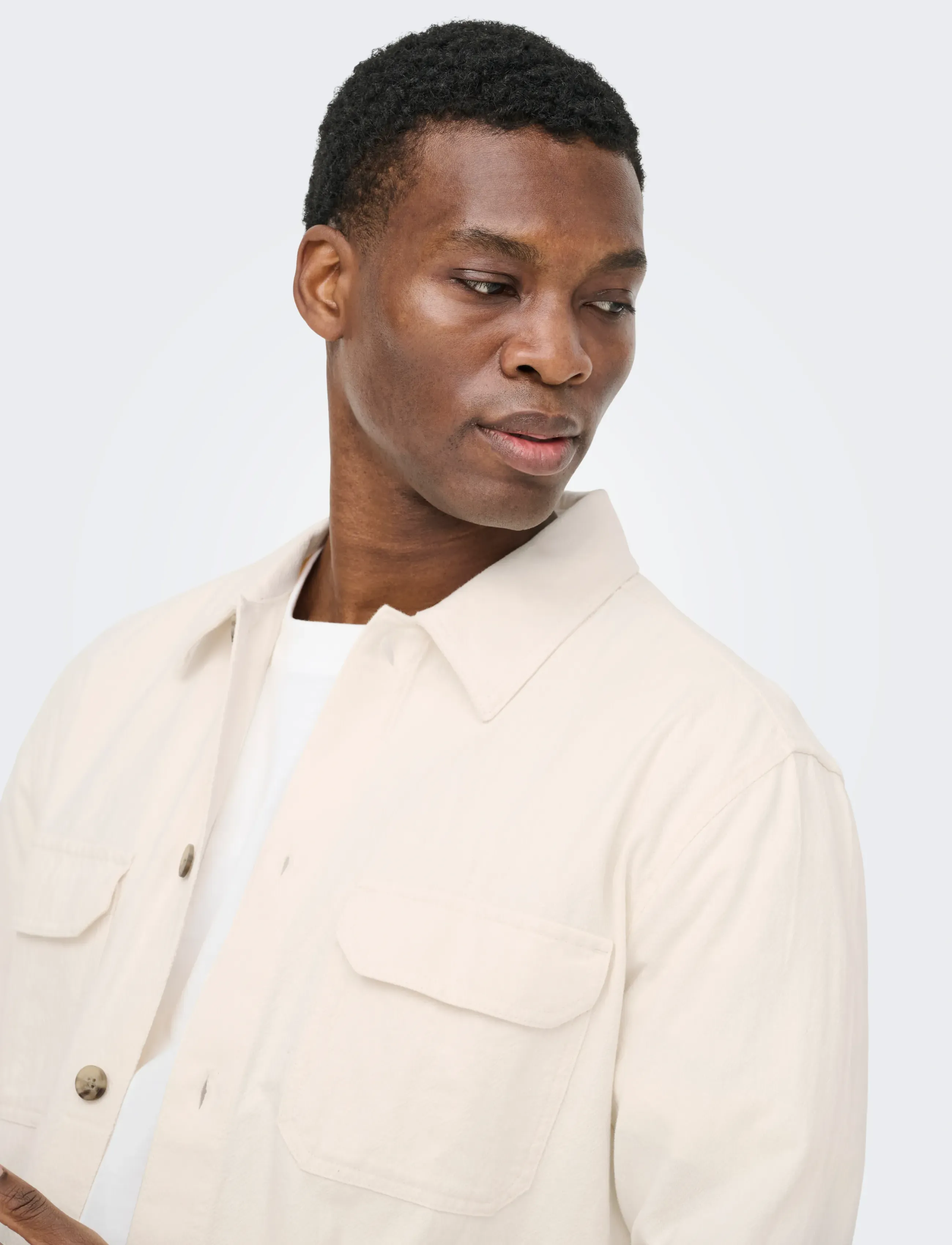 ONLY & SONS - ONSCOLT REG L/S 0570 SHIRT NOOS - nos éditoriaux - gardenia - 5