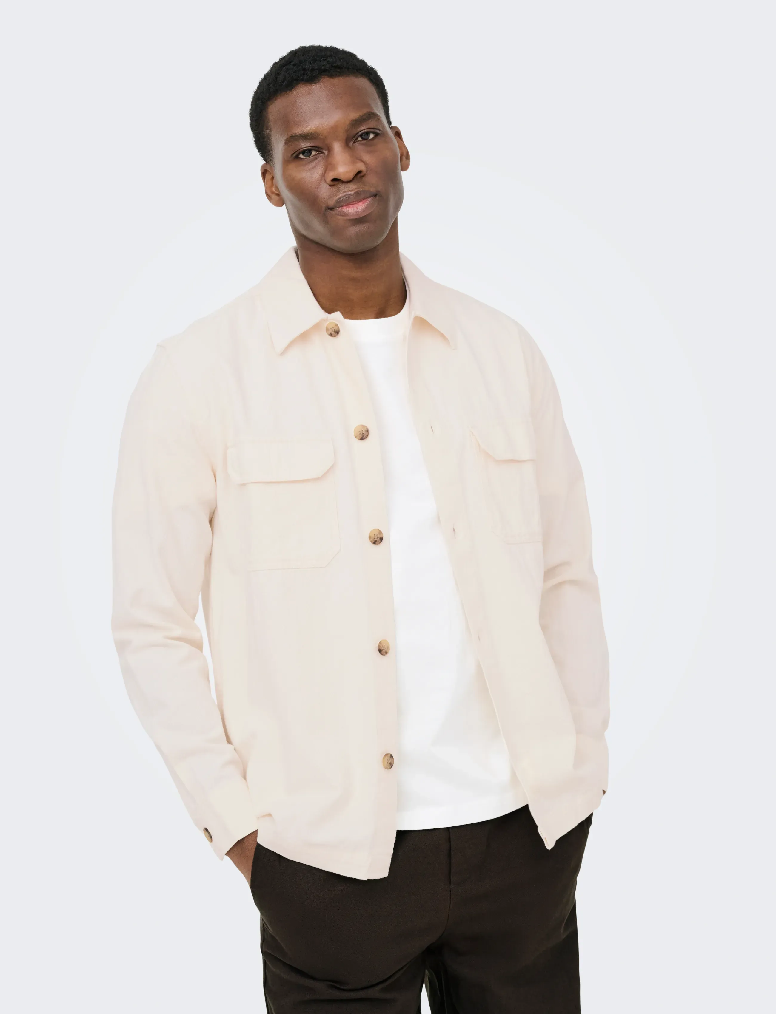 ONLY & SONS ONSCOLT REG L/S 0570 SHIRT NOOS - Kleidung - GARDENIA / cream