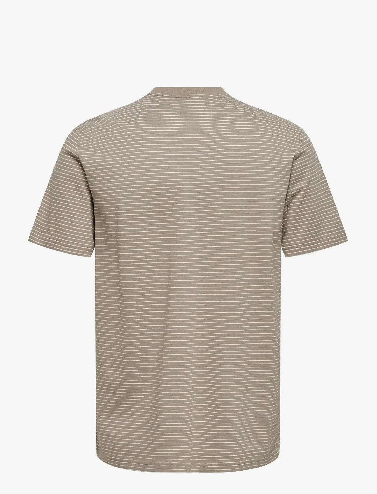 ONLY & SONS - ONSFRED LIFE RLX SS STRIPE TEE NOOS - kortærmede t-shirts - desert taupe - 2