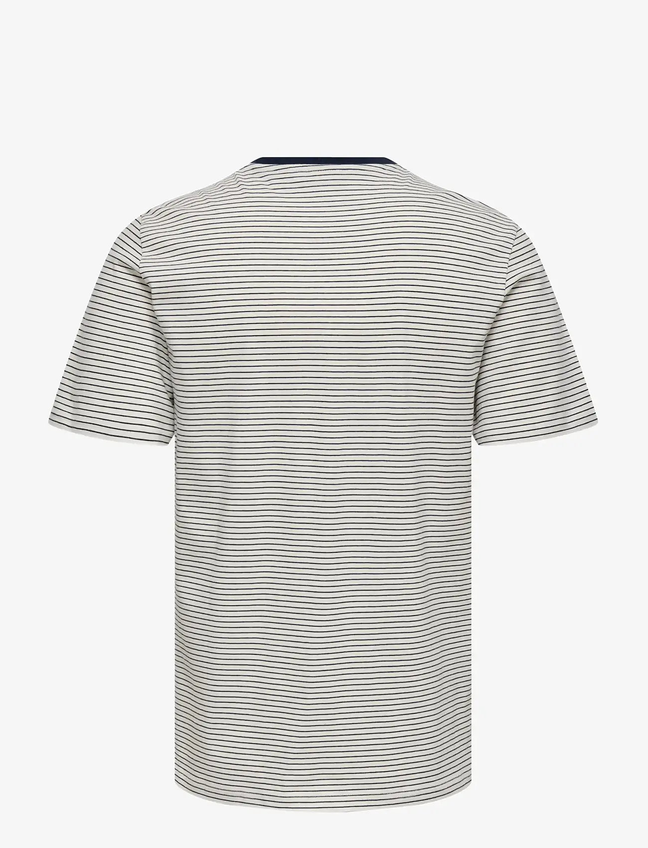ONLY & SONS - ONSFRED LIFE RLX SS STRIPE TEE NOOS - kortærmede t-shirts - gardenia - 2