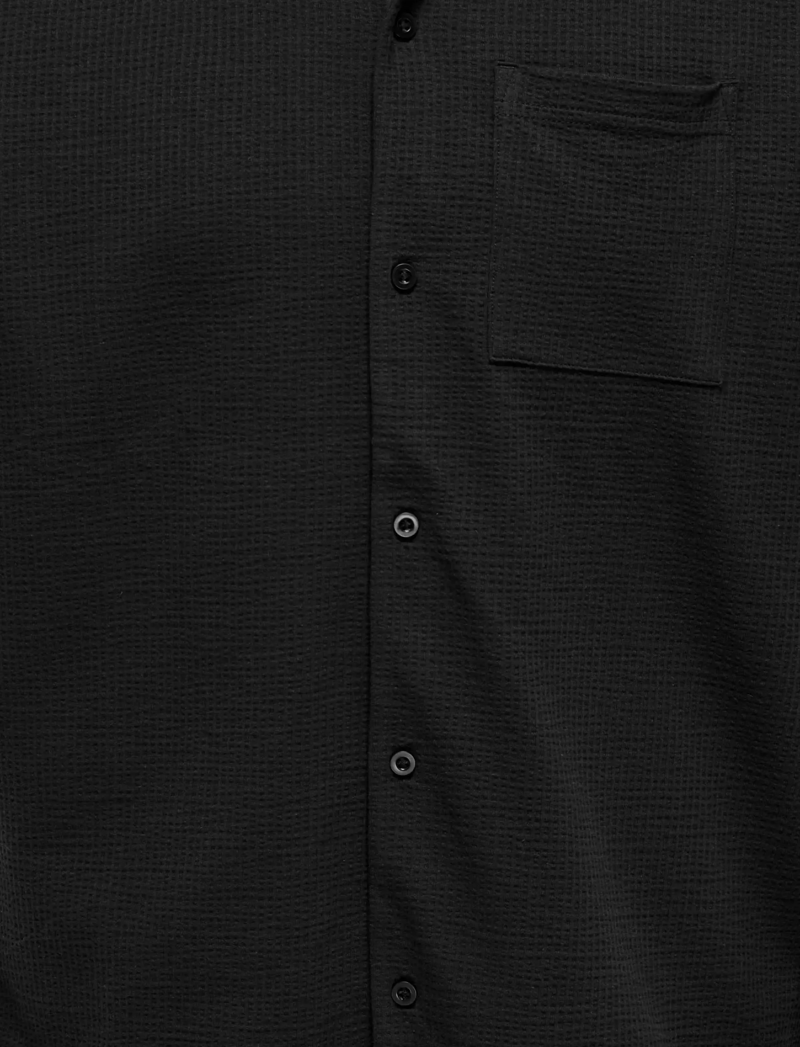ONLY & SONS - ONSKIAN LIFE SEERSUCKER SS SHIRT NOOS - chemises à manches courtes - black - 2