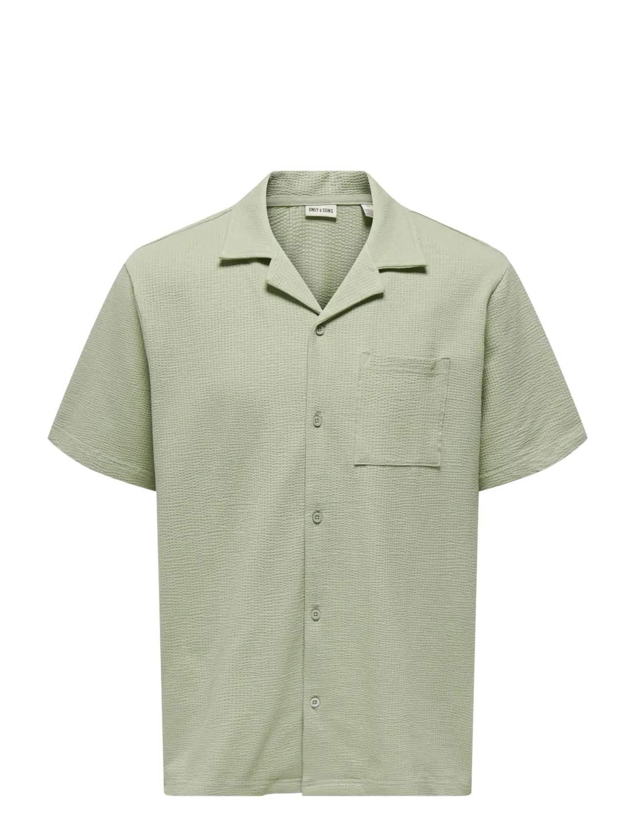 ONLY & SONS ONSKIAN LIFE SEERSUCKER SS SHIRT NOOS - Clothing - SEAGRASS / green