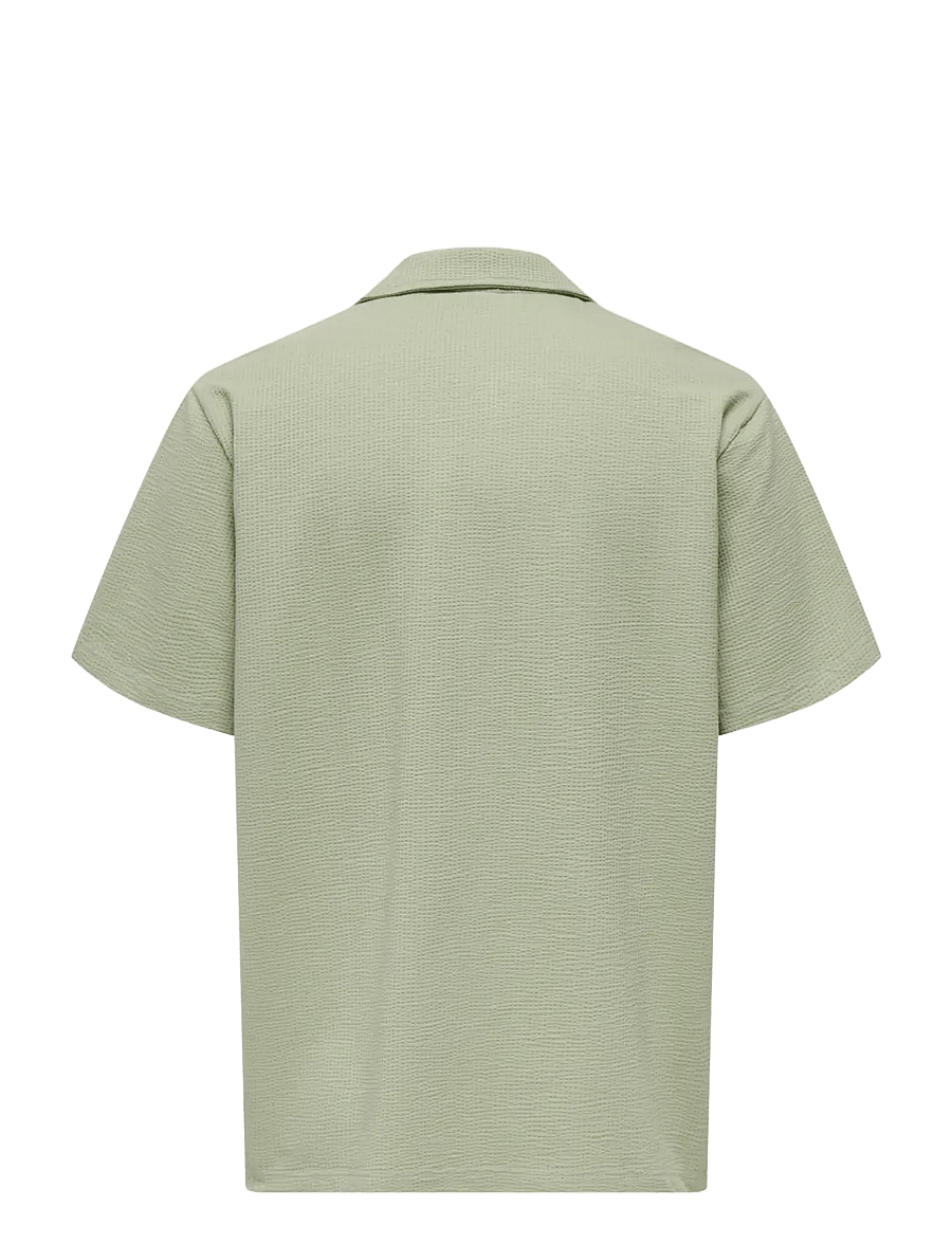 ONLY & SONS - ONSKIAN LIFE SEERSUCKER SS SHIRT NOOS - kortærmede skjorter - seagrass - 2