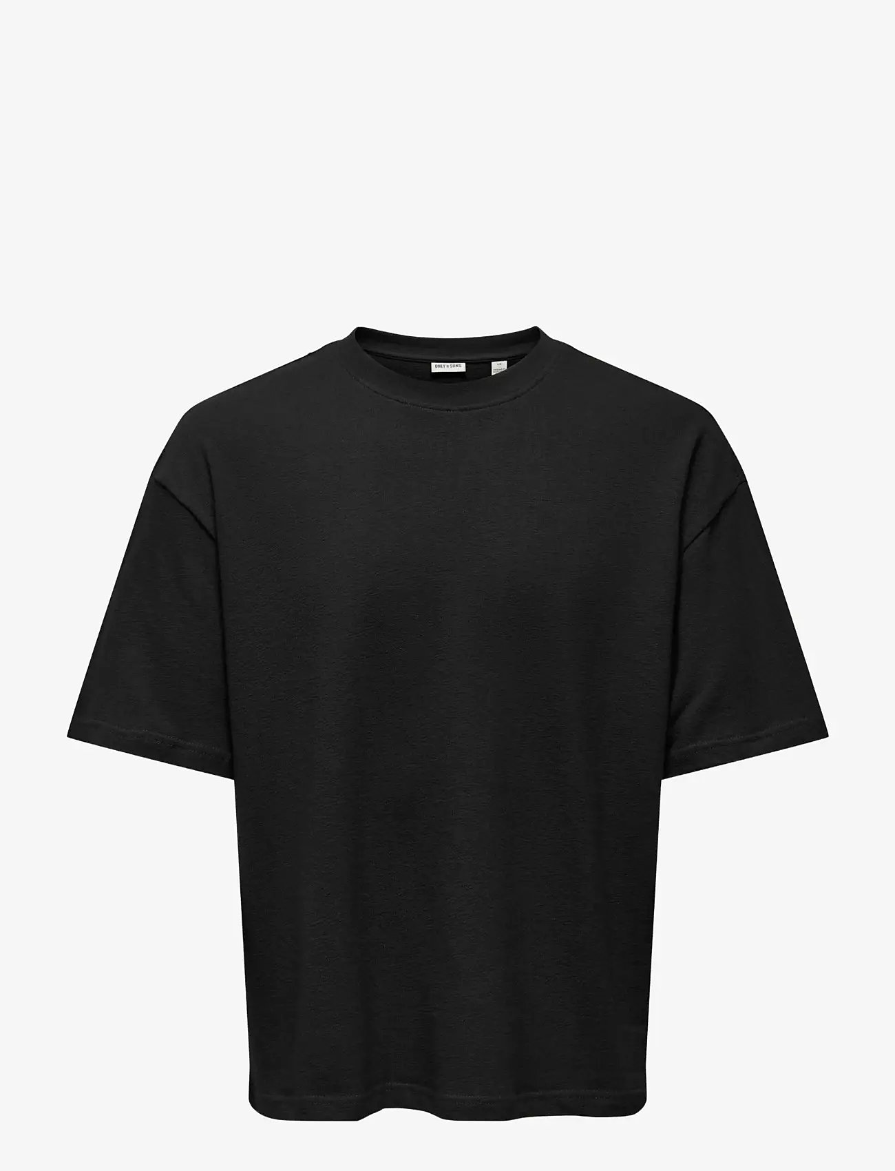 ONLY & SONS - ONSLENNY OVZ SS STRCT TEE NOOS - kortærmede t-shirts - black - 1