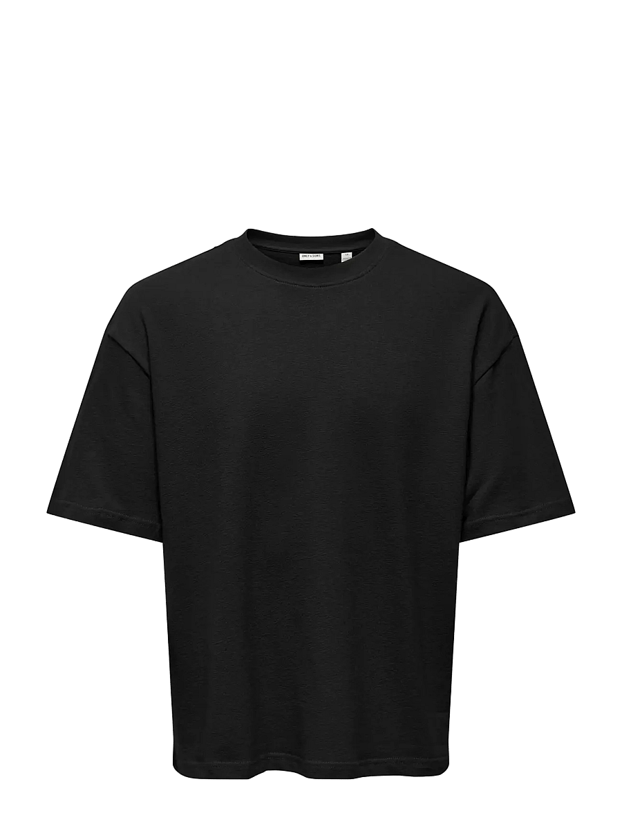 ONLY & SONS - ONSLENNY OVZ SS STRCT TEE NOOS - kurzärmelig - black - 1