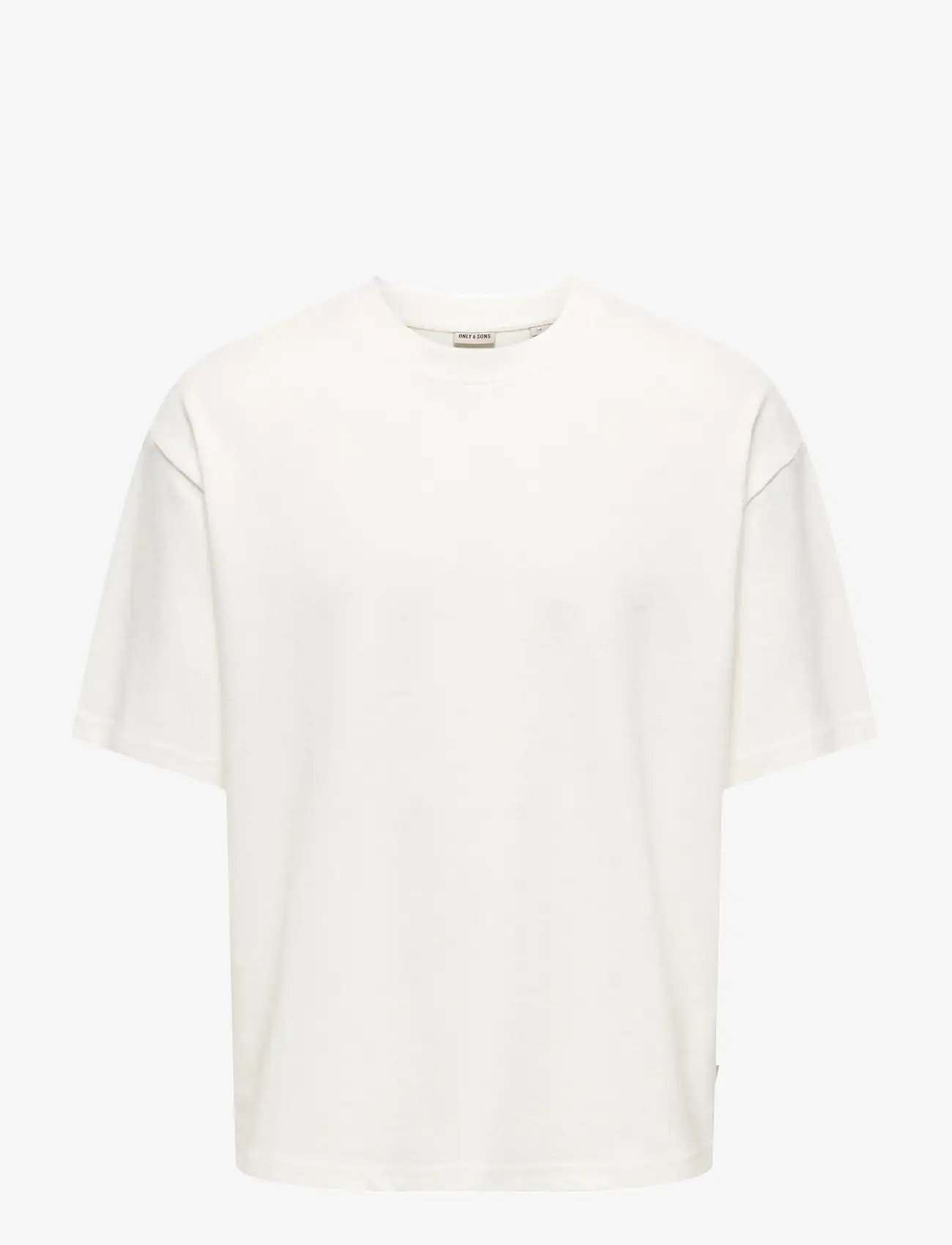 ONLY & SONS - ONSLENNY OVZ SS STRCT TEE NOOS - kortærmede t-shirts - cloud dancer - 1