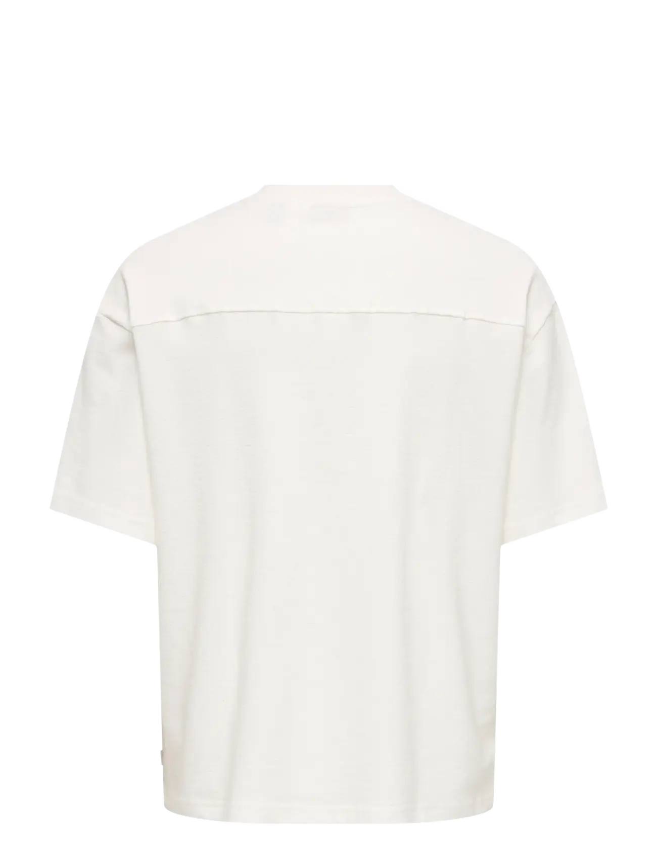 ONLY & SONS - ONSLENNY OVZ SS STRCT TEE NOOS - short-sleeved t-shirts - cloud dancer - 2