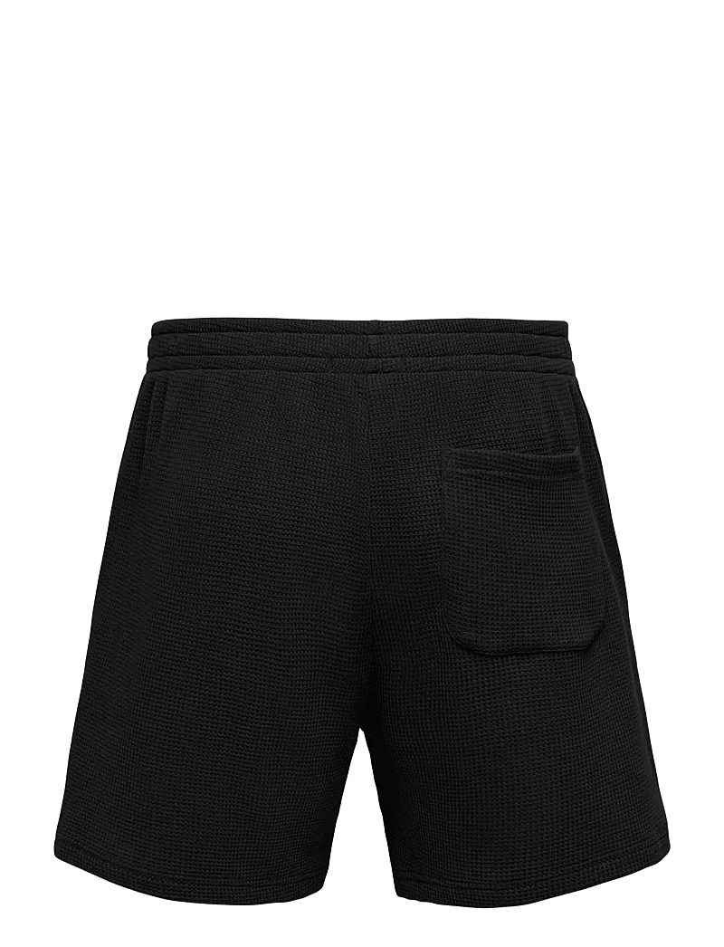 ONLY & SONS - ONSTOBIE RLX S WAFFLE SHORTS - hosen - black - 2