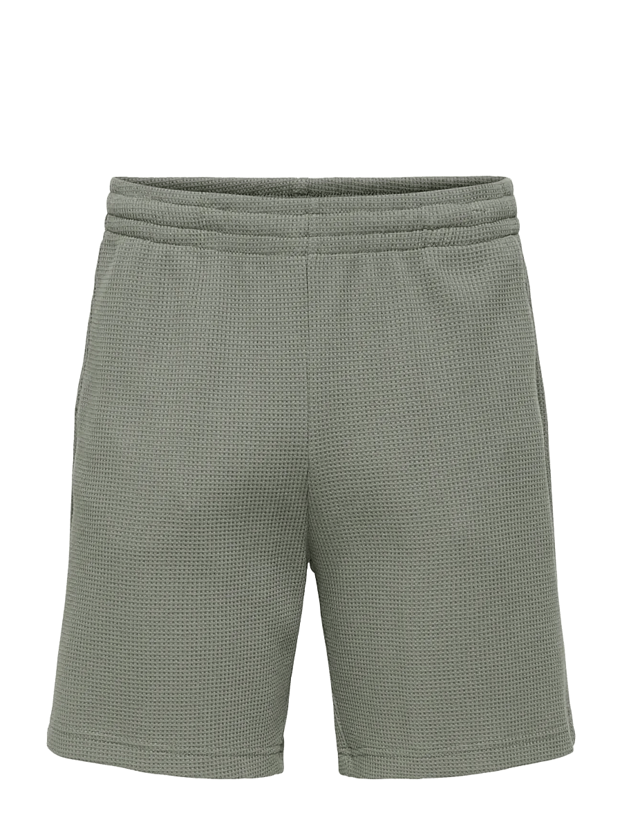 ONLY & SONS - ONSTOBIE RLX S WAFFLE SHORTS - shorts - castor gray - 1