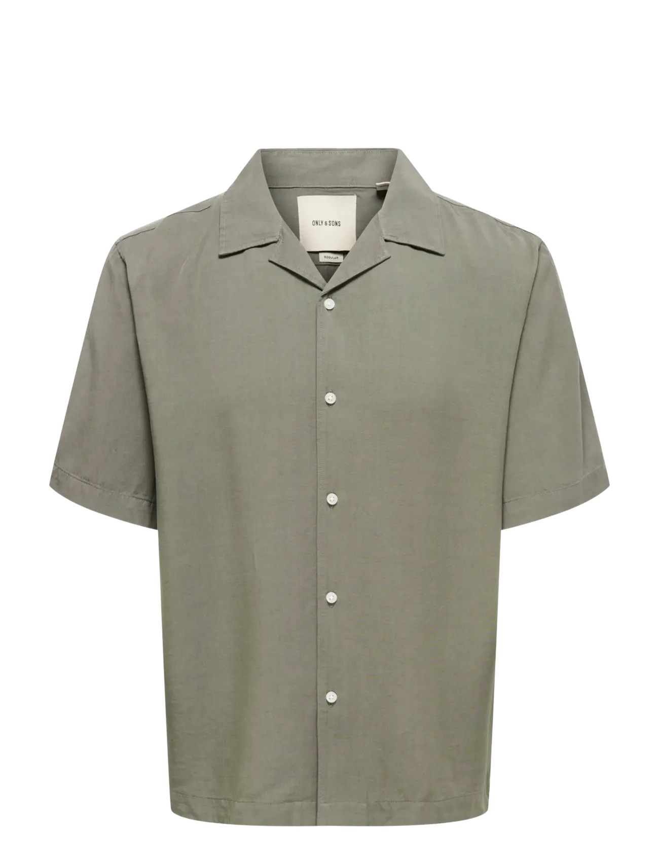 ONLY & SONS ONSPERU SS REG TENCEL SHIRT NOOS - Skjorter - CASTOR GRAY / khaki/green