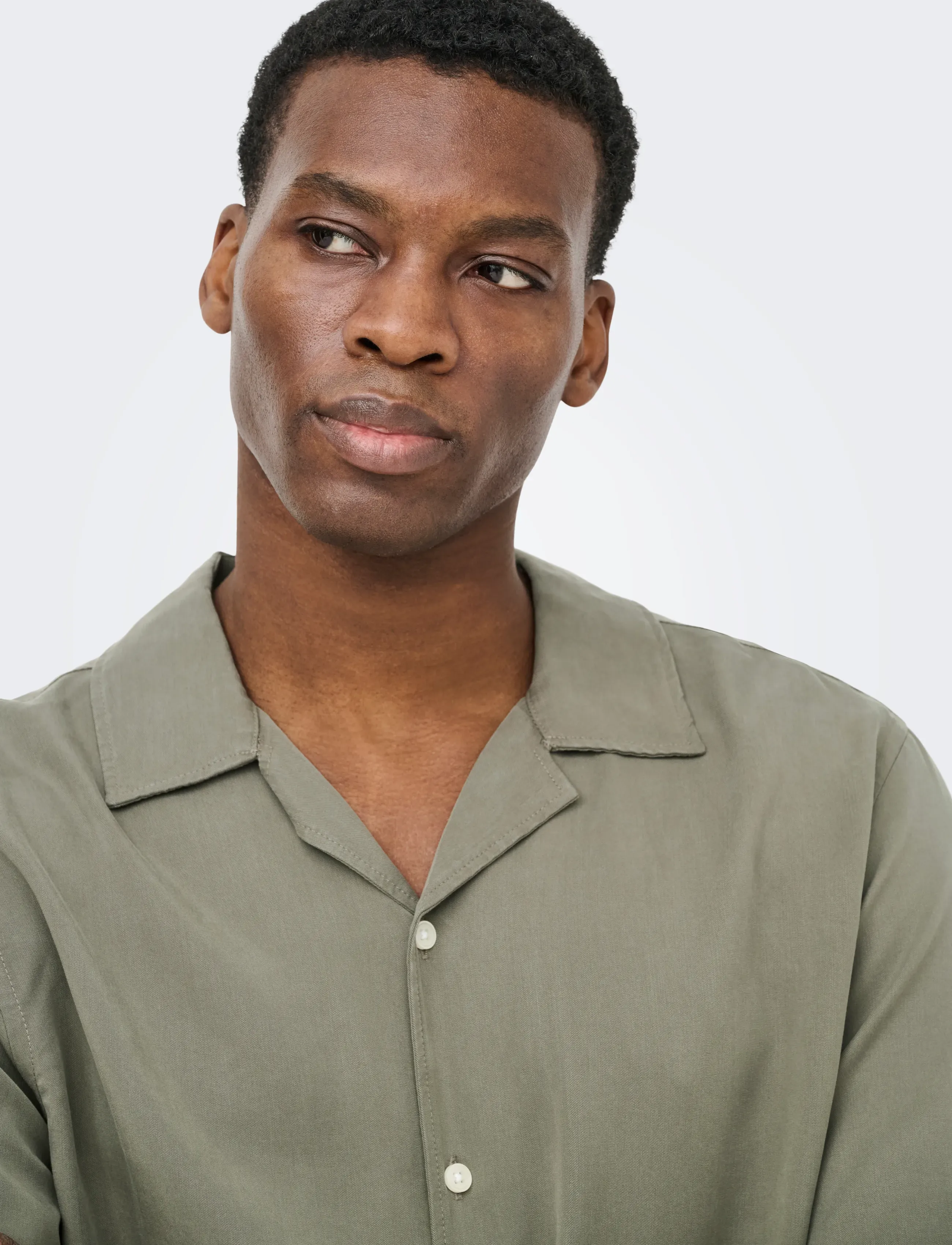 ONLY & SONS - ONSPERU SS REG TENCEL SHIRT NOOS - lühikeste varrukatega särgid - castor gray - 5