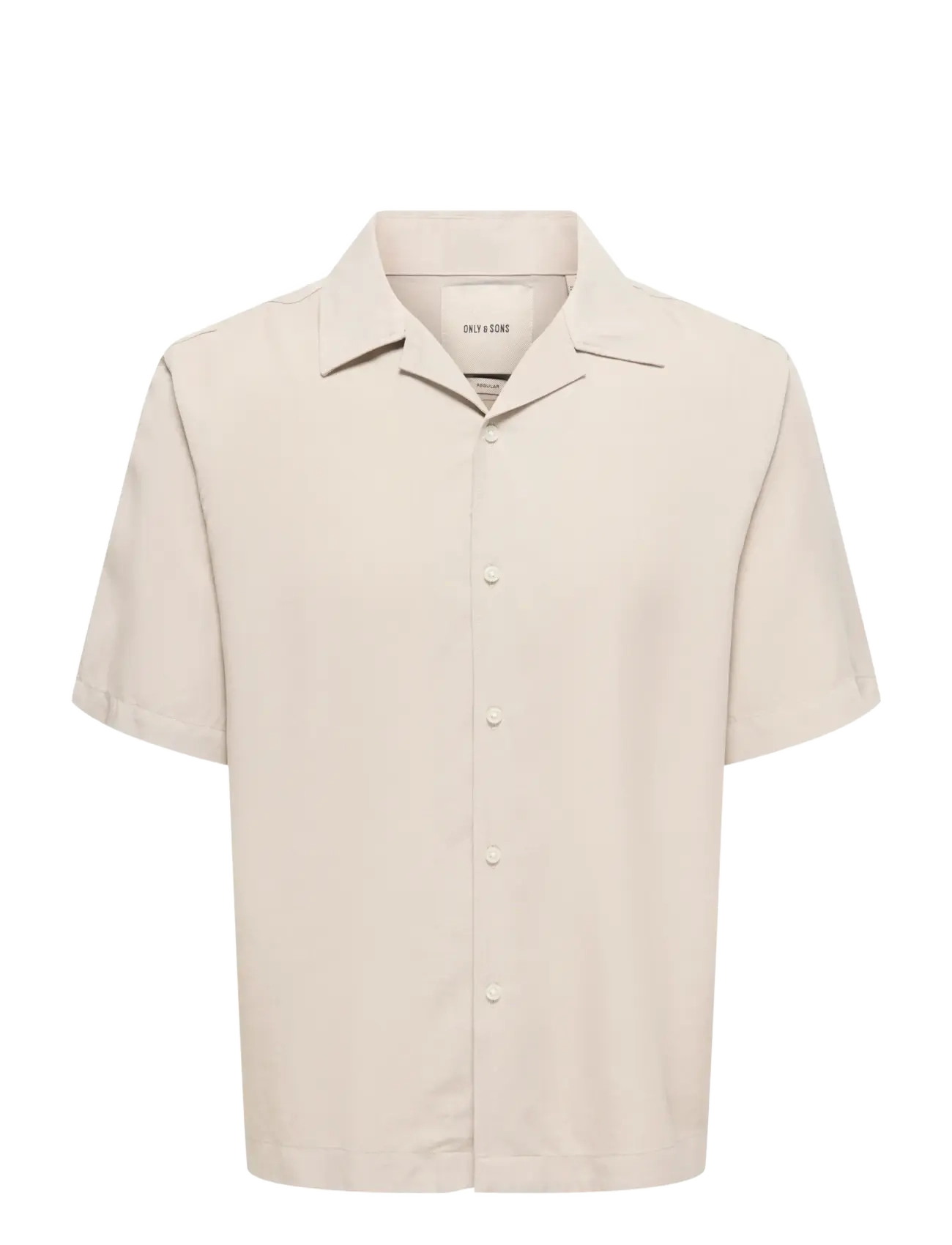 ONLY & SONS ONSPERU SS REG TENCEL SHIRT NOOS - ONLY & SONS - SILVER LINING / beige
