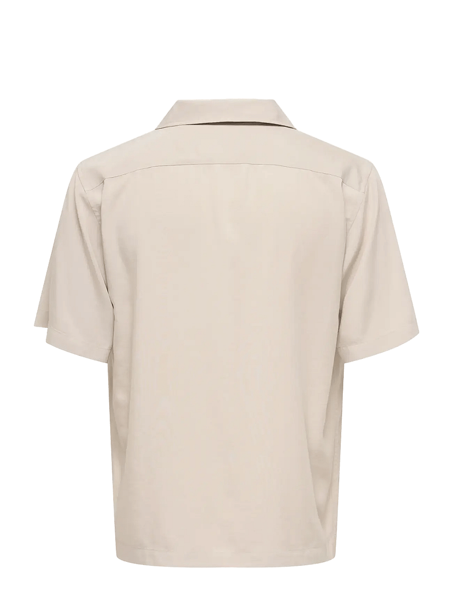 ONLY & SONS - ONSPERU SS REG TENCEL SHIRT NOOS - lühikeste varrukatega särgid - silver lining - 2