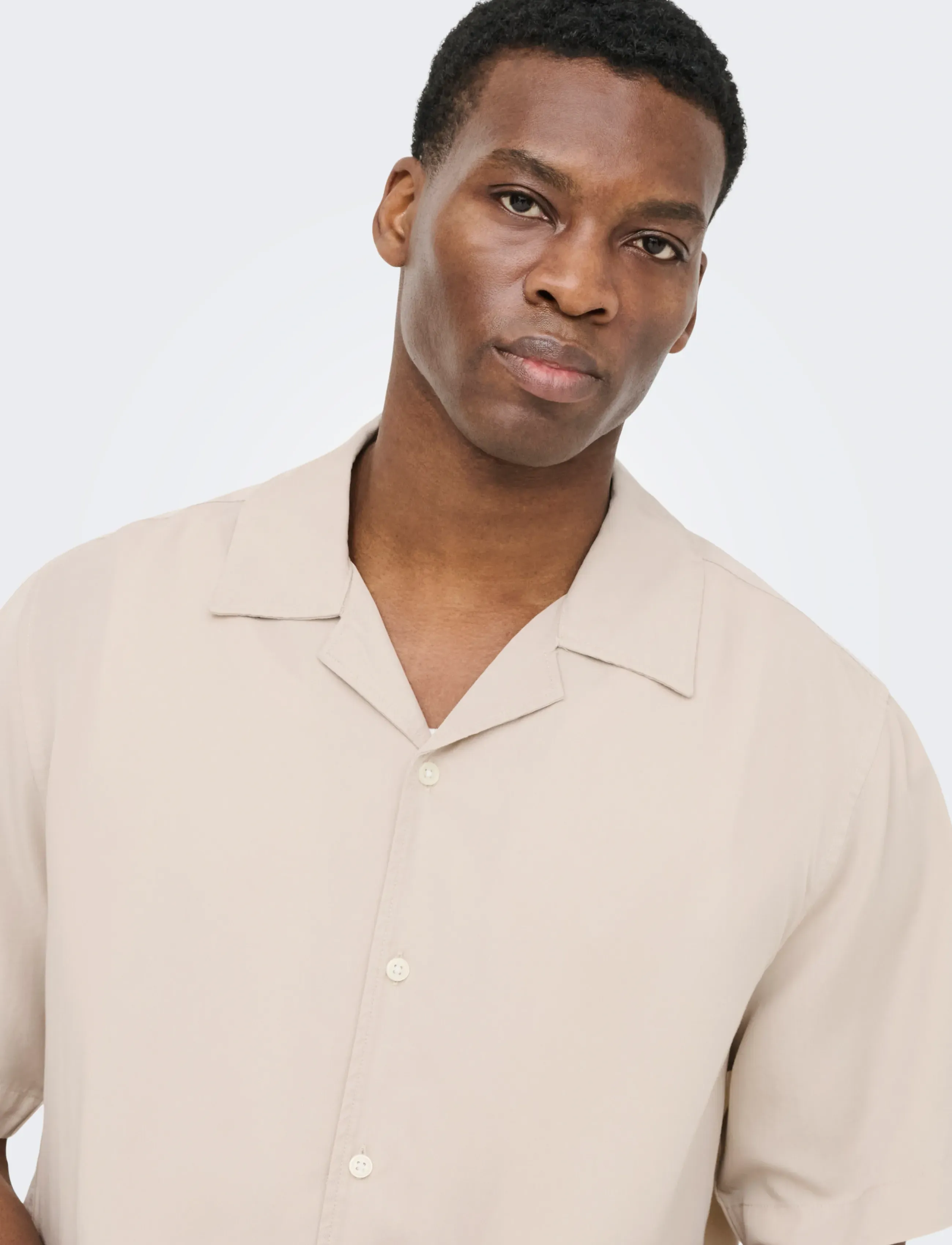 ONLY & SONS - ONSPERU SS REG TENCEL SHIRT NOOS - kortærmede skjorter - silver lining - 5