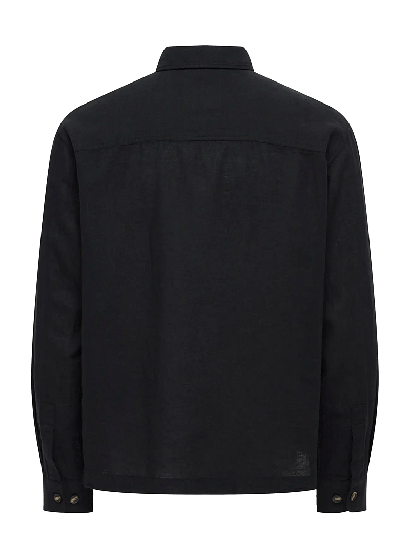 ONLY & SONS - ONSCAIDEN LS OVERSHIRT LINEN BLEND - kollektsioonid - black - 1