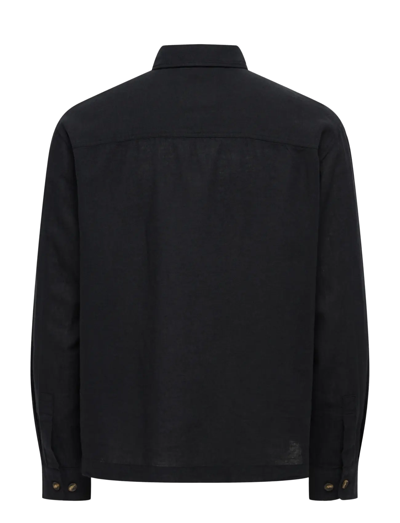 ONLY & SONS - ONSCAIDEN LS OVERSHIRT LINEN BLEND - kollektsioonid - black - 1