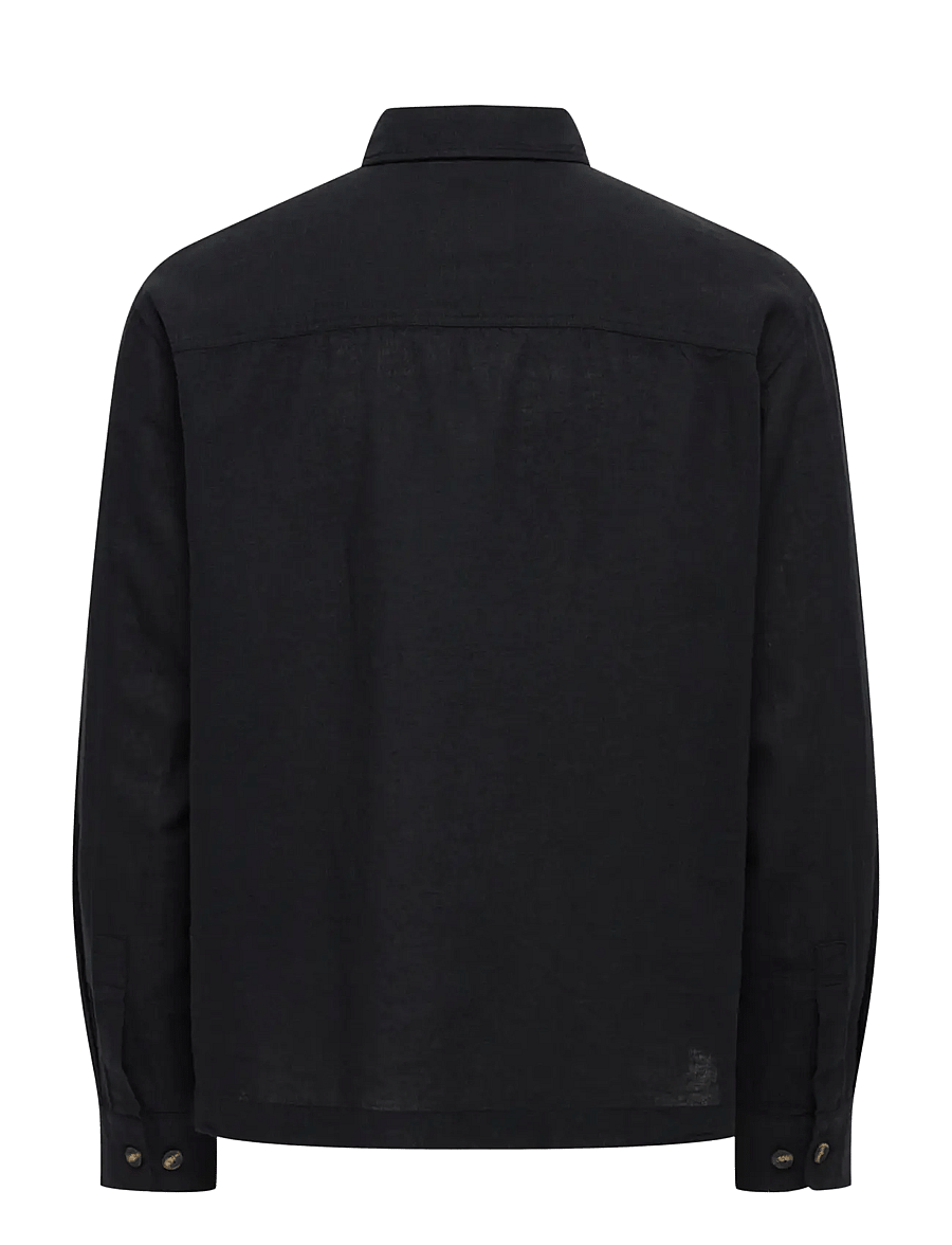 ONLY & SONS - ONSCAIDEN LS OVERSHIRT LINEN BLEND - kollektsioonid - black - 1