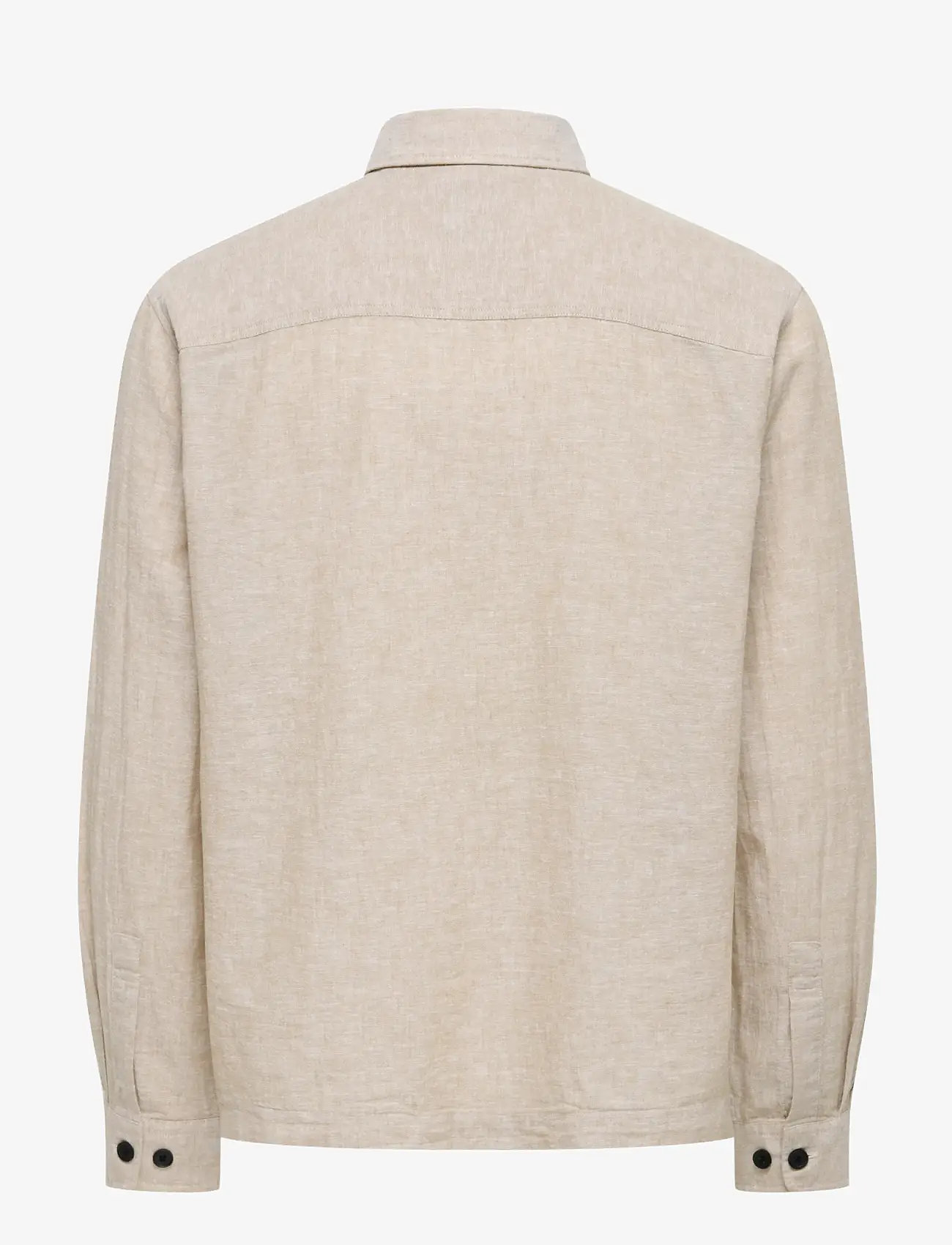 ONLY & SONS - ONSCAIDEN LS OVERSHIRT LINEN BLEND - collections - chinchilla - 2