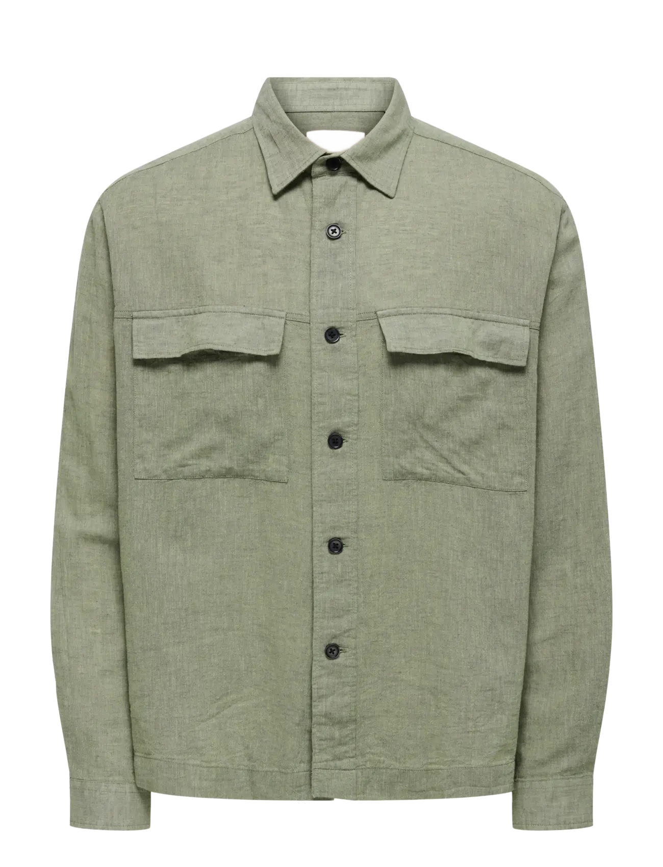 ONLY & SONS ONSCAIDEN LS OVERSHIRT LINEN BLEND - Tøj - SWAMP / green