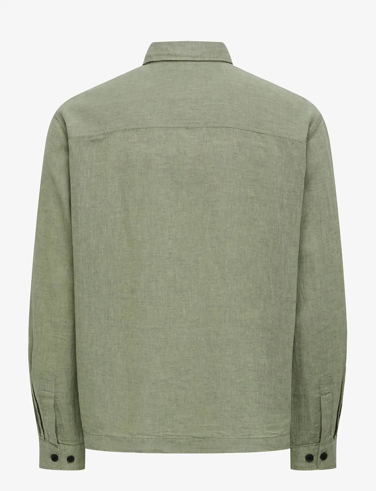 ONLY & SONS - ONSCAIDEN LS OVERSHIRT LINEN BLEND - kollektsioonid - swamp - 2
