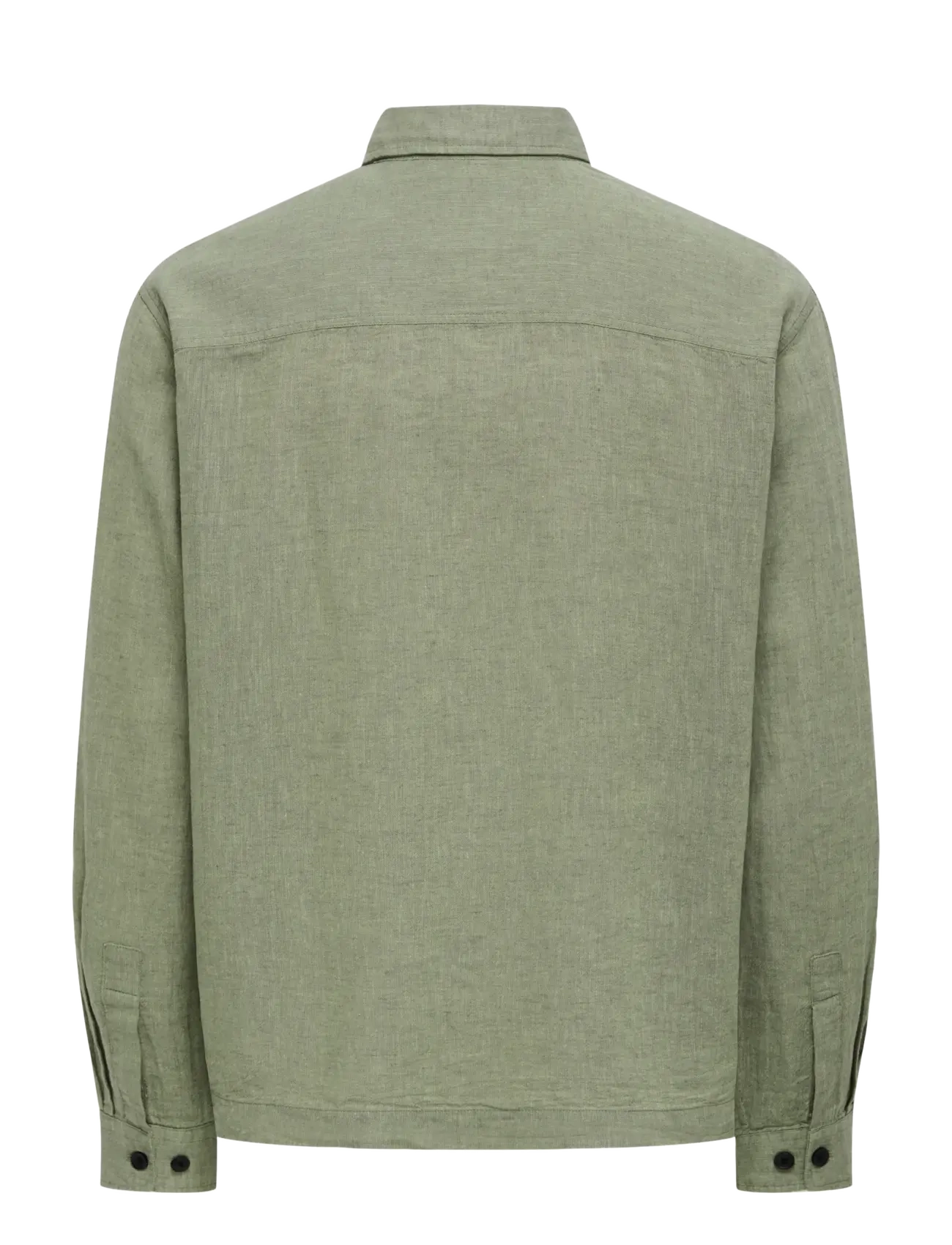 ONLY & SONS - ONSCAIDEN LS OVERSHIRT LINEN BLEND - kollektsioonid - swamp - 2