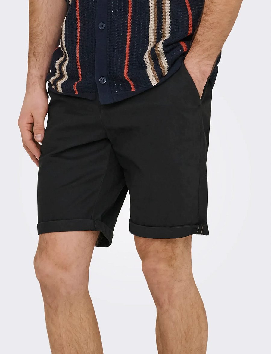 ONLY & SONS - ONSSAUL 0573 SHORTS NOOS - lühikesed chino-püksid - black - 5