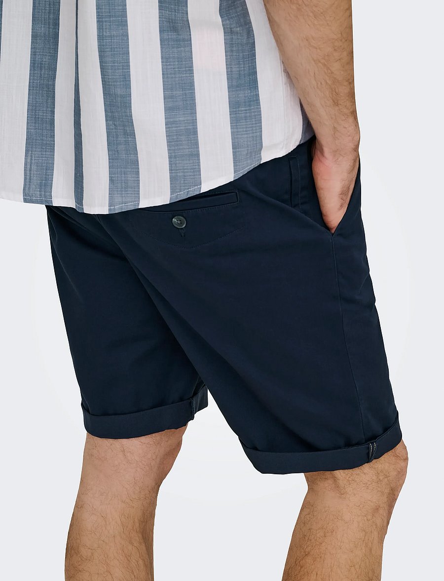 ONLY & SONS - ONSSAUL 0573 SHORTS NOOS - chinos shorts - blue nights - 4
