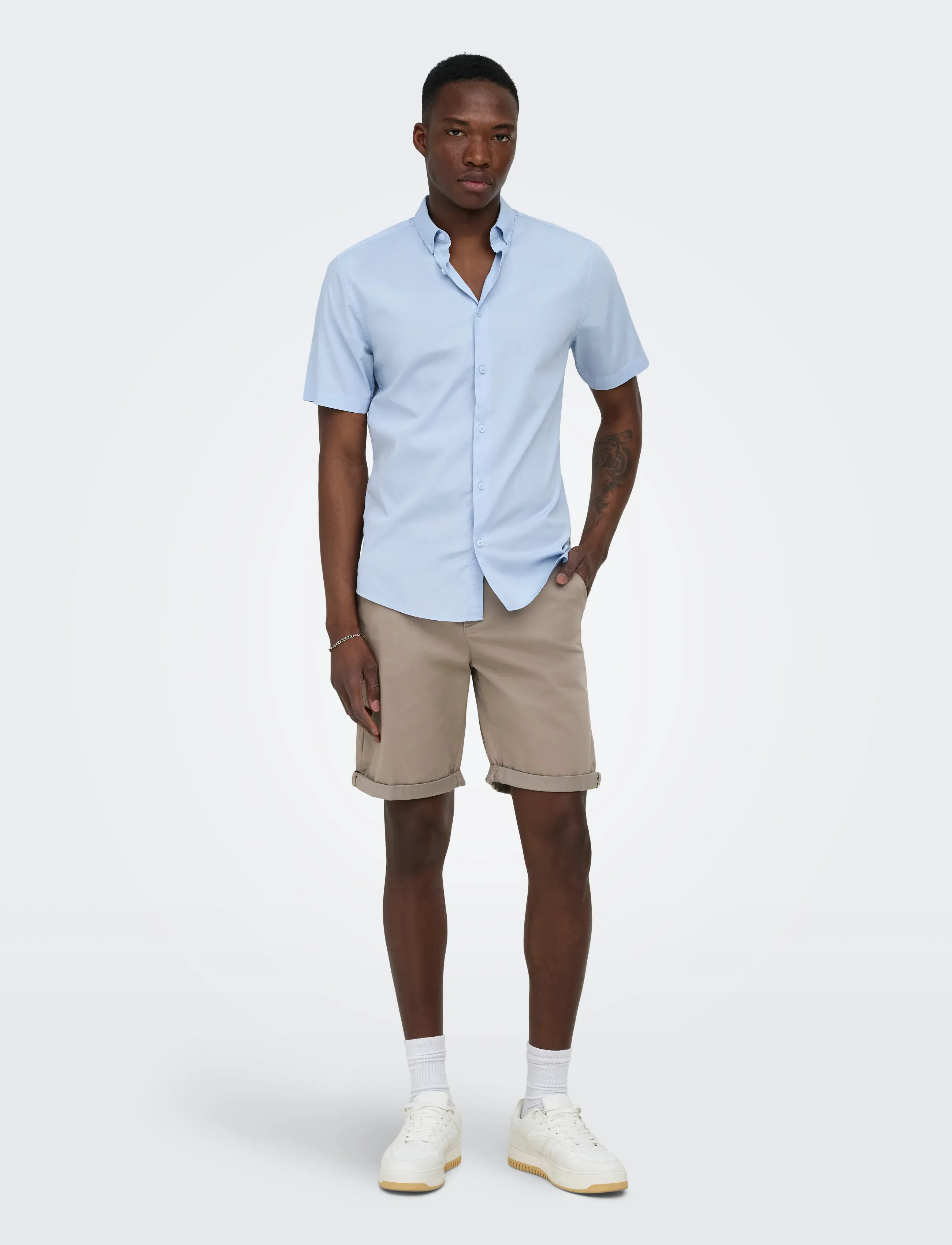ONLY & SONS - ONSSAUL 0573 SHORTS NOOS - chinos shorts - desert taupe - 4