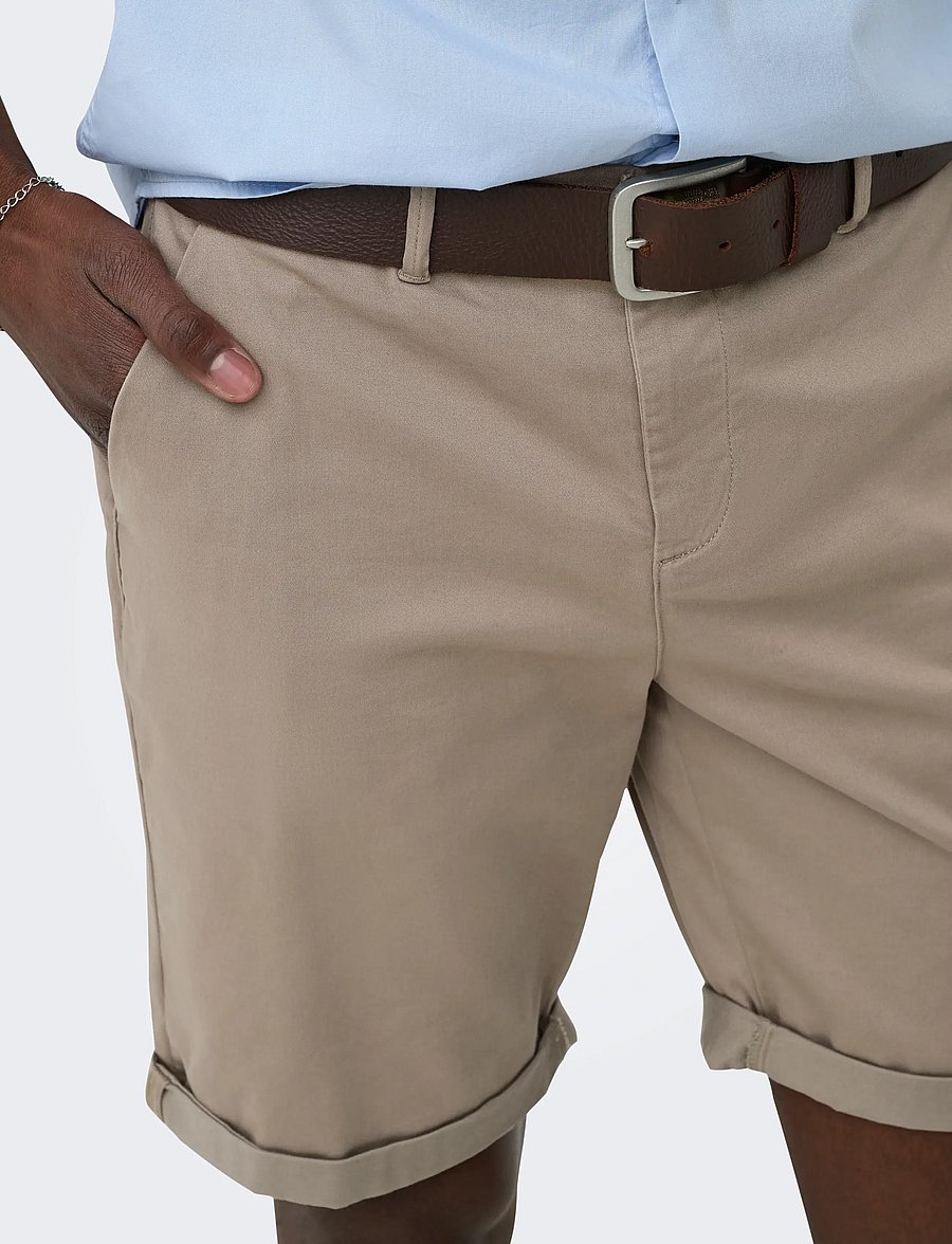 ONLY & SONS - ONSSAUL 0573 SHORTS NOOS - lühikesed chino-püksid - desert taupe - 5