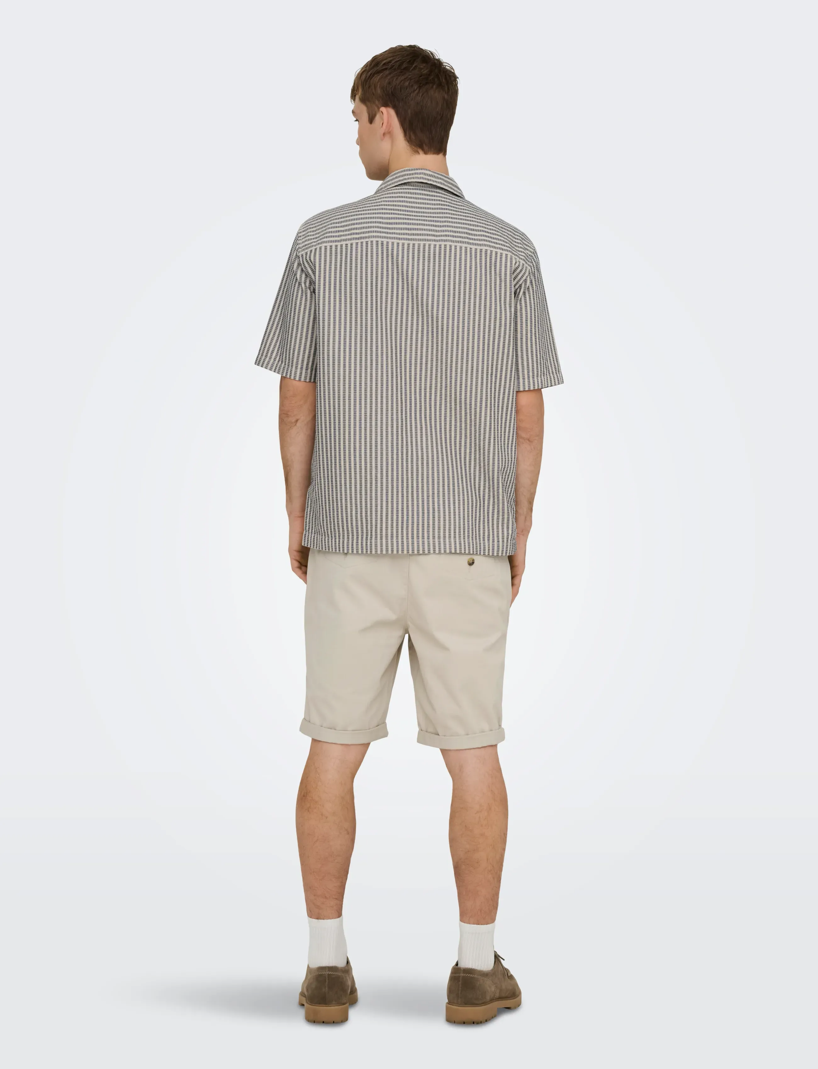 ONLY & SONS - ONSSAUL 0573 SHORTS NOOS - chinos shorts - silver lining - 3
