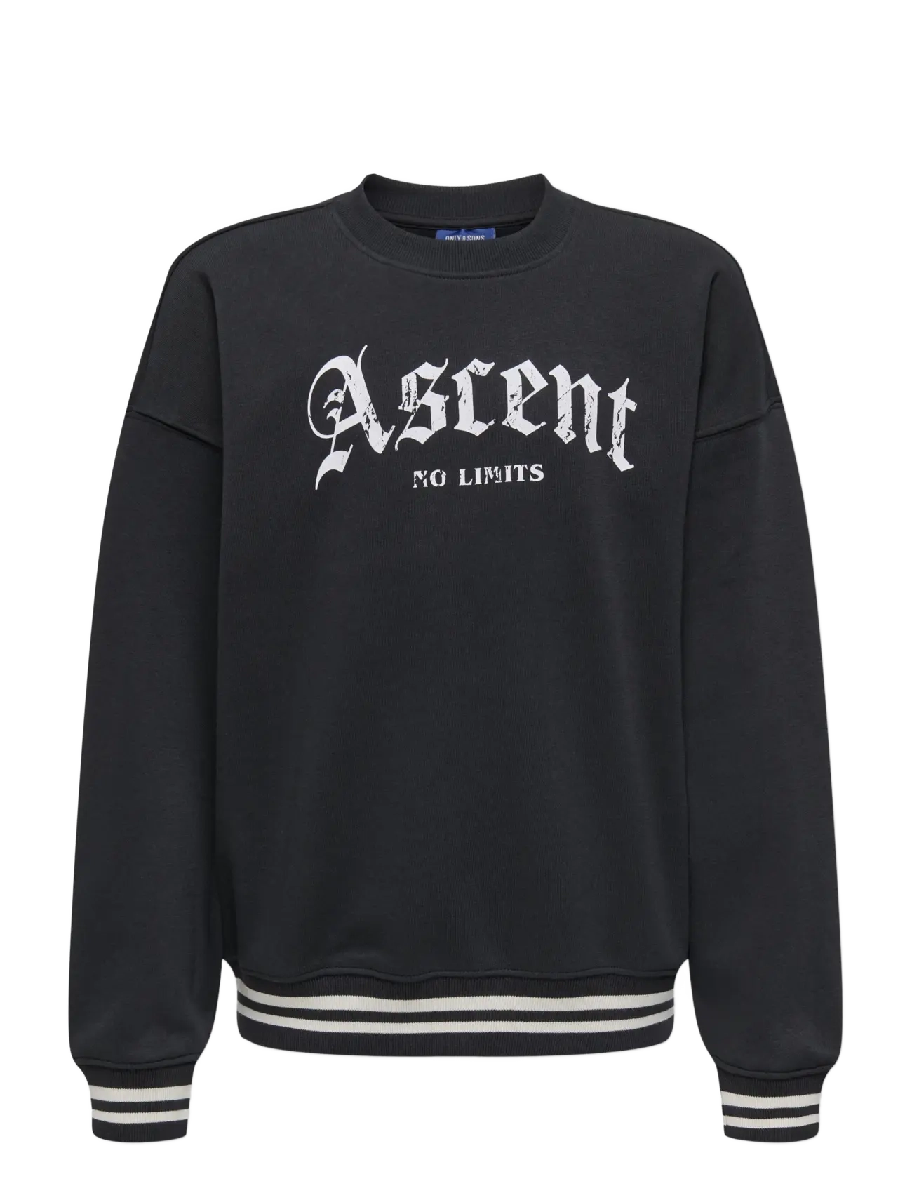 ONLY & SONS OSJCONNOR OVZ ART VTG LS CREW SWT - Kleidung - JET BLACK / black