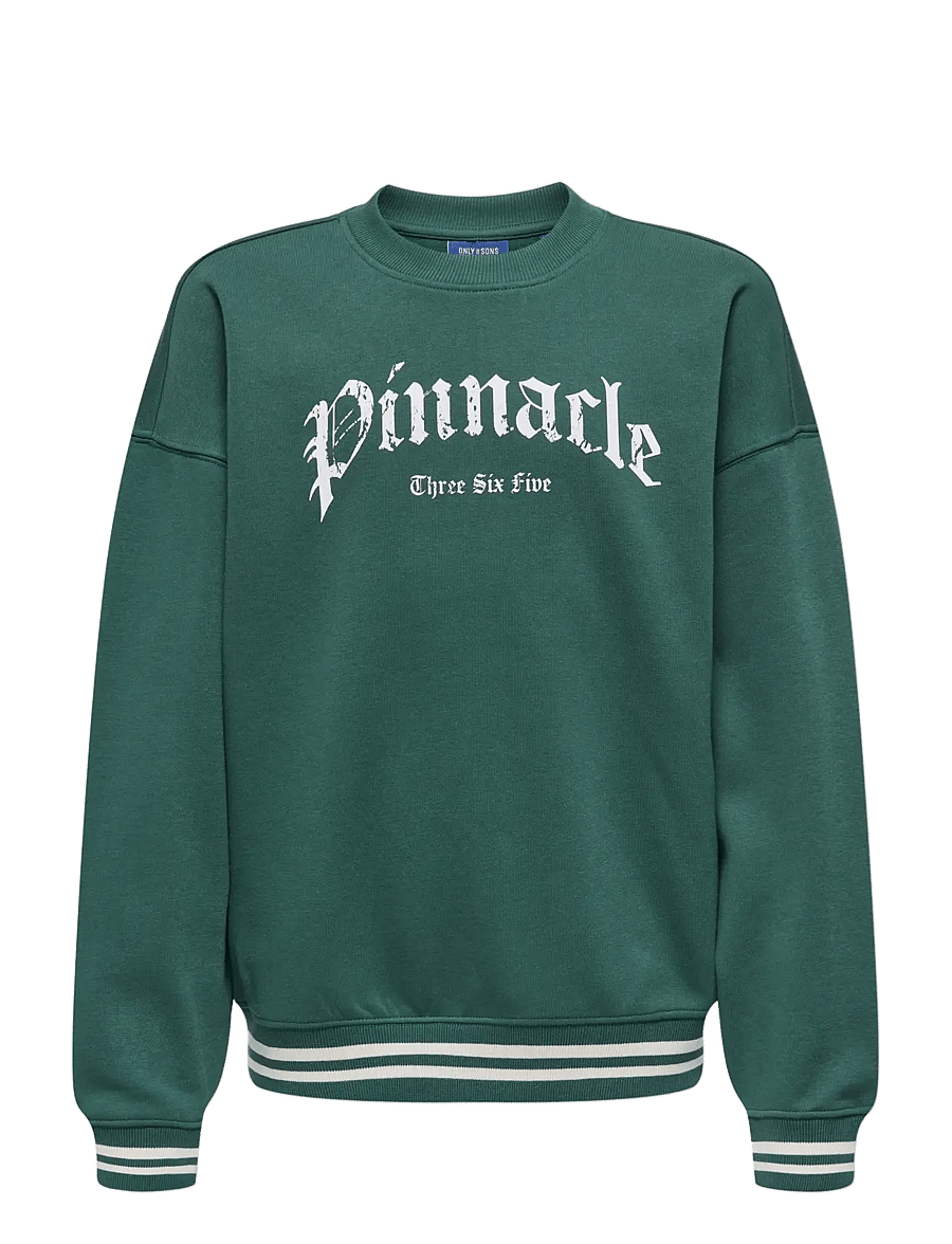 ONLY & SONS - OSJCONNOR OVZ ART VTG LS CREW SWT - dressipluusid - trekking green - 0